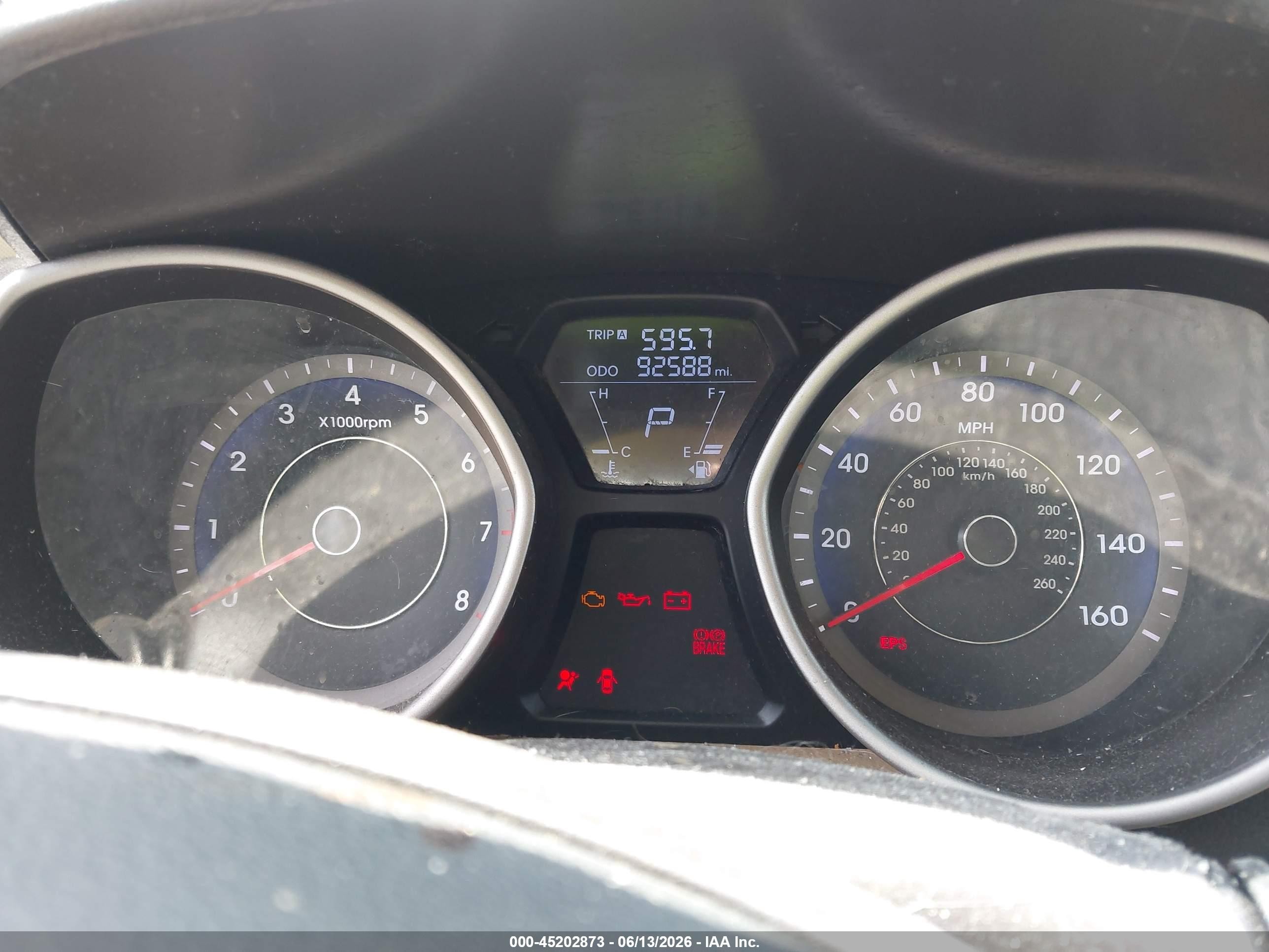 2013 Hyundai Elantra Gls Blue vin: KMHDH4AE0DU535626