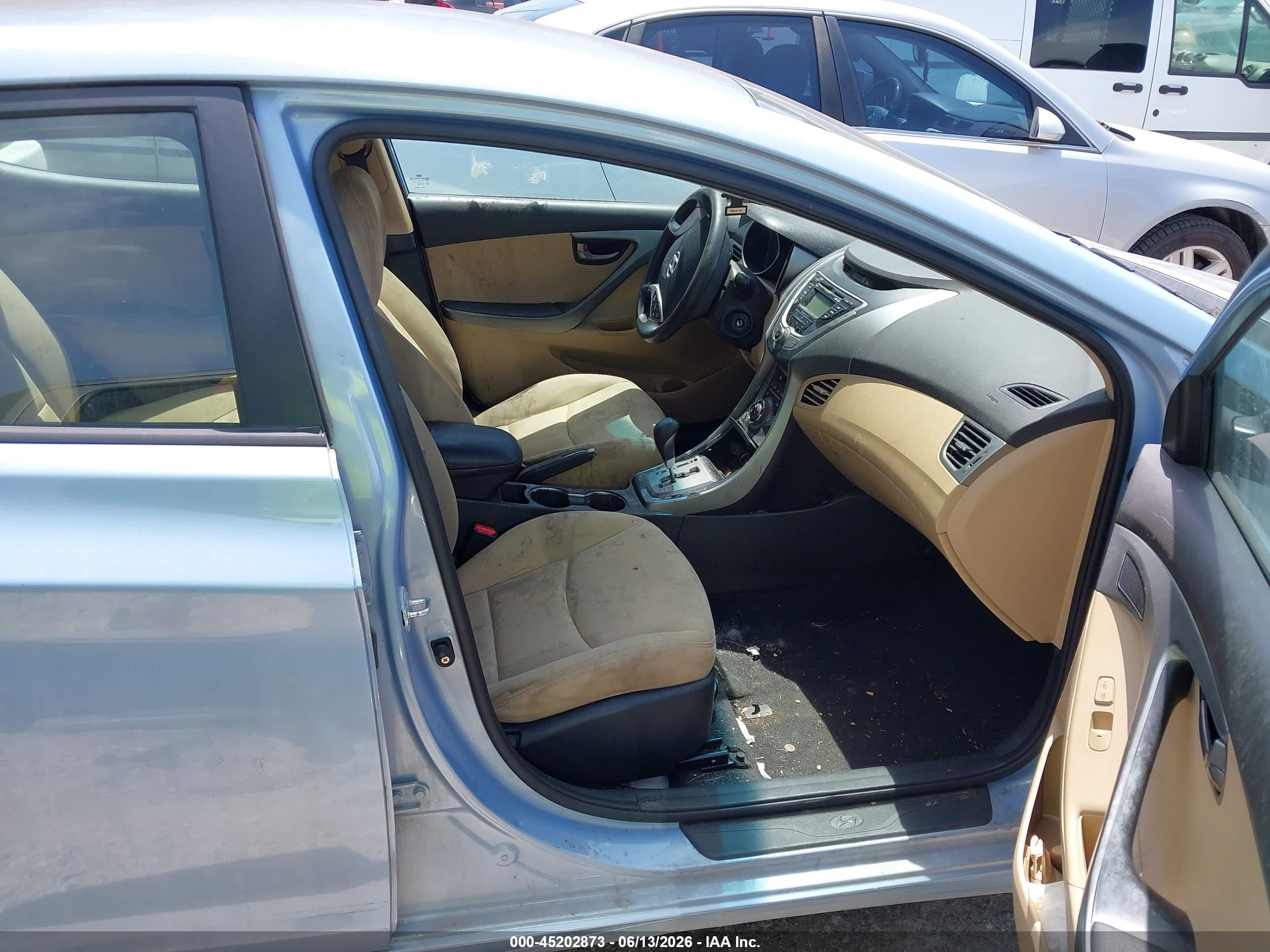 2013 Hyundai Elantra Gls Blue vin: KMHDH4AE0DU535626