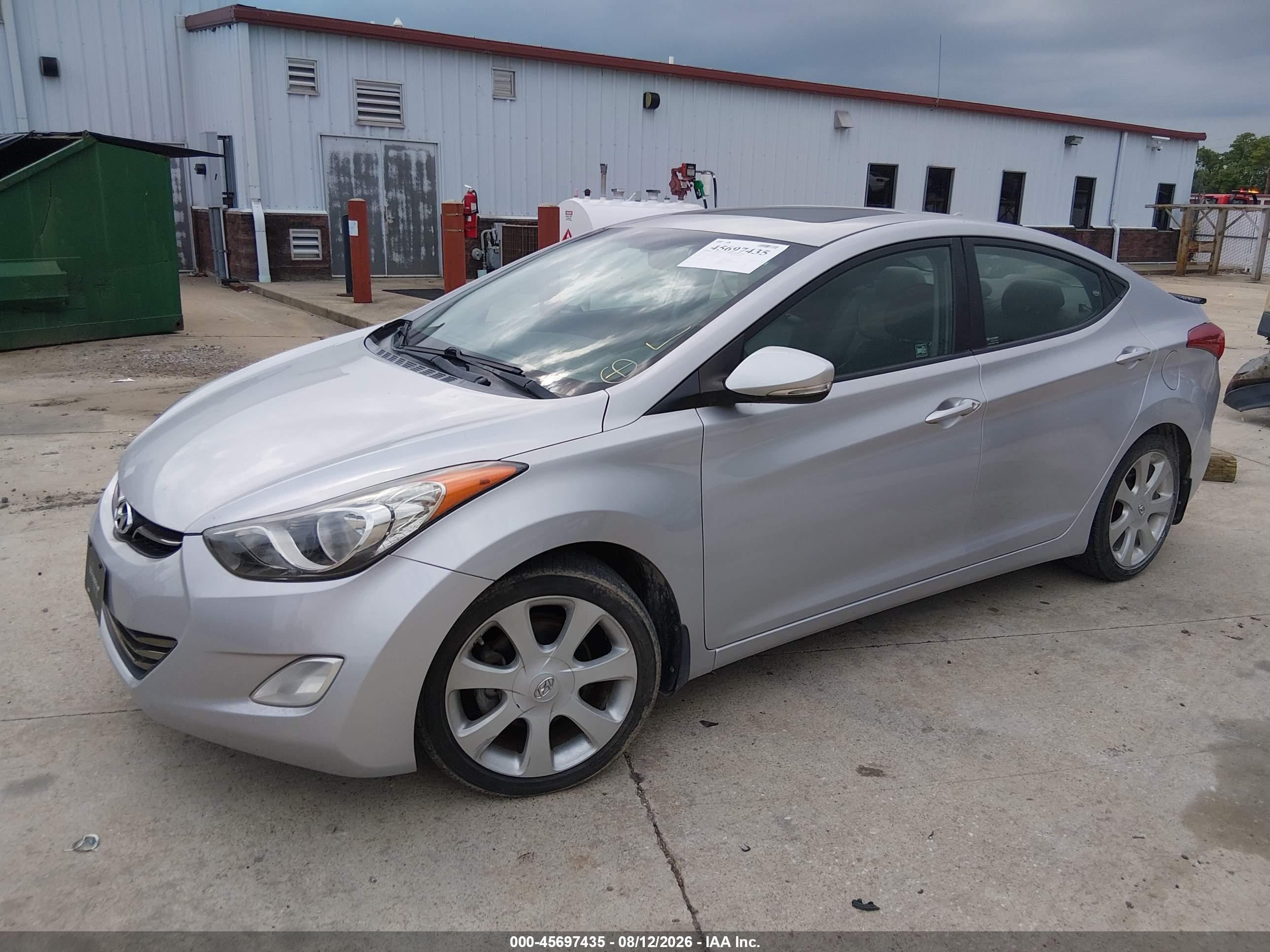 2013 Hyundai Elantra Limited Silver vin: KMHDH4AE0DU554189