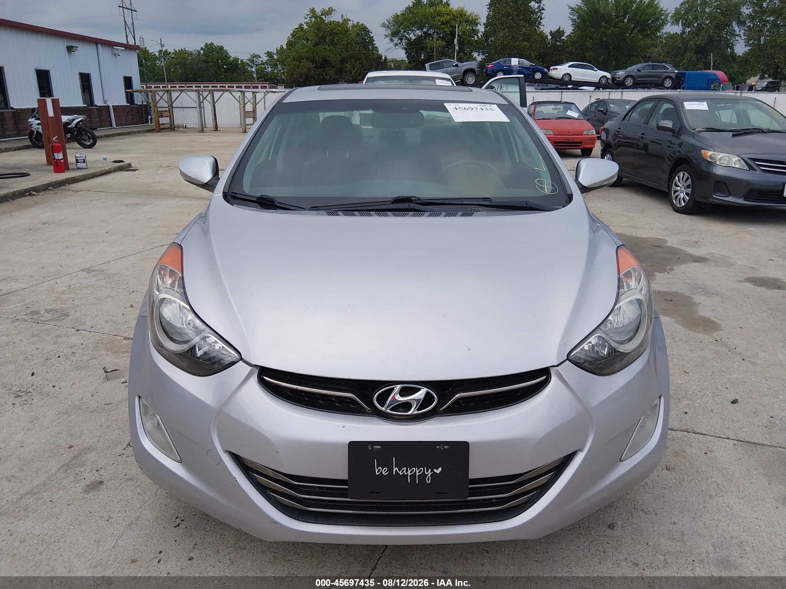 2013 Hyundai Elantra Limited Silver vin: KMHDH4AE0DU554189