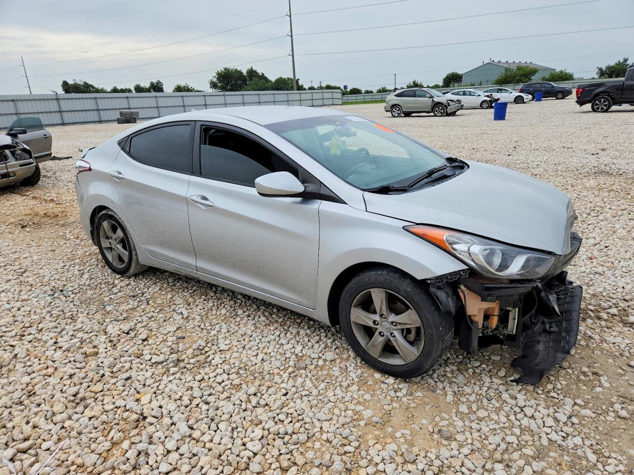 2013 Hyundai Elantra Gls Gray vin: KMHDH4AE0DU616819