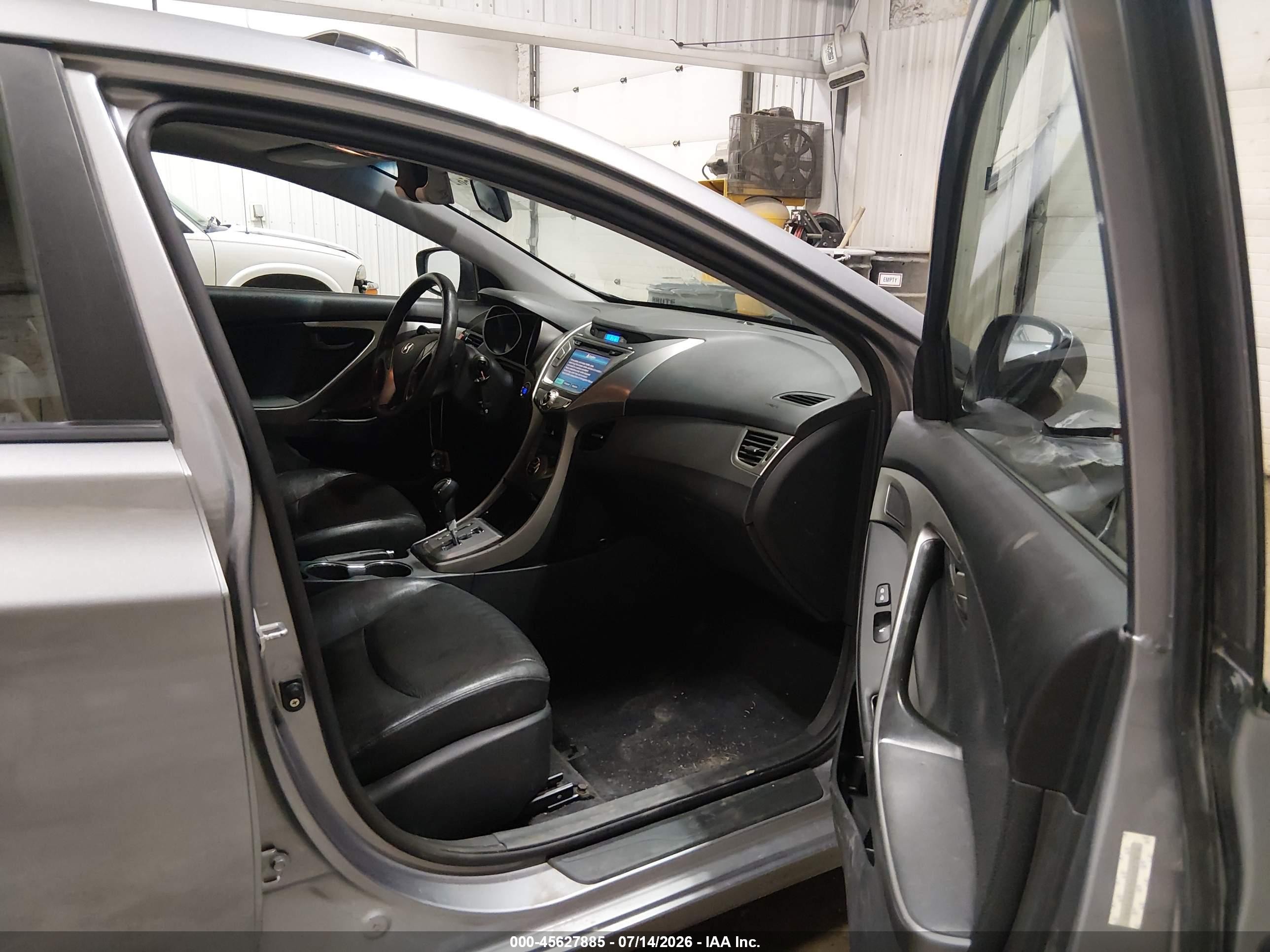 2013 Hyundai Elantra Limited Серый vin: KMHDH4AE0DU627514