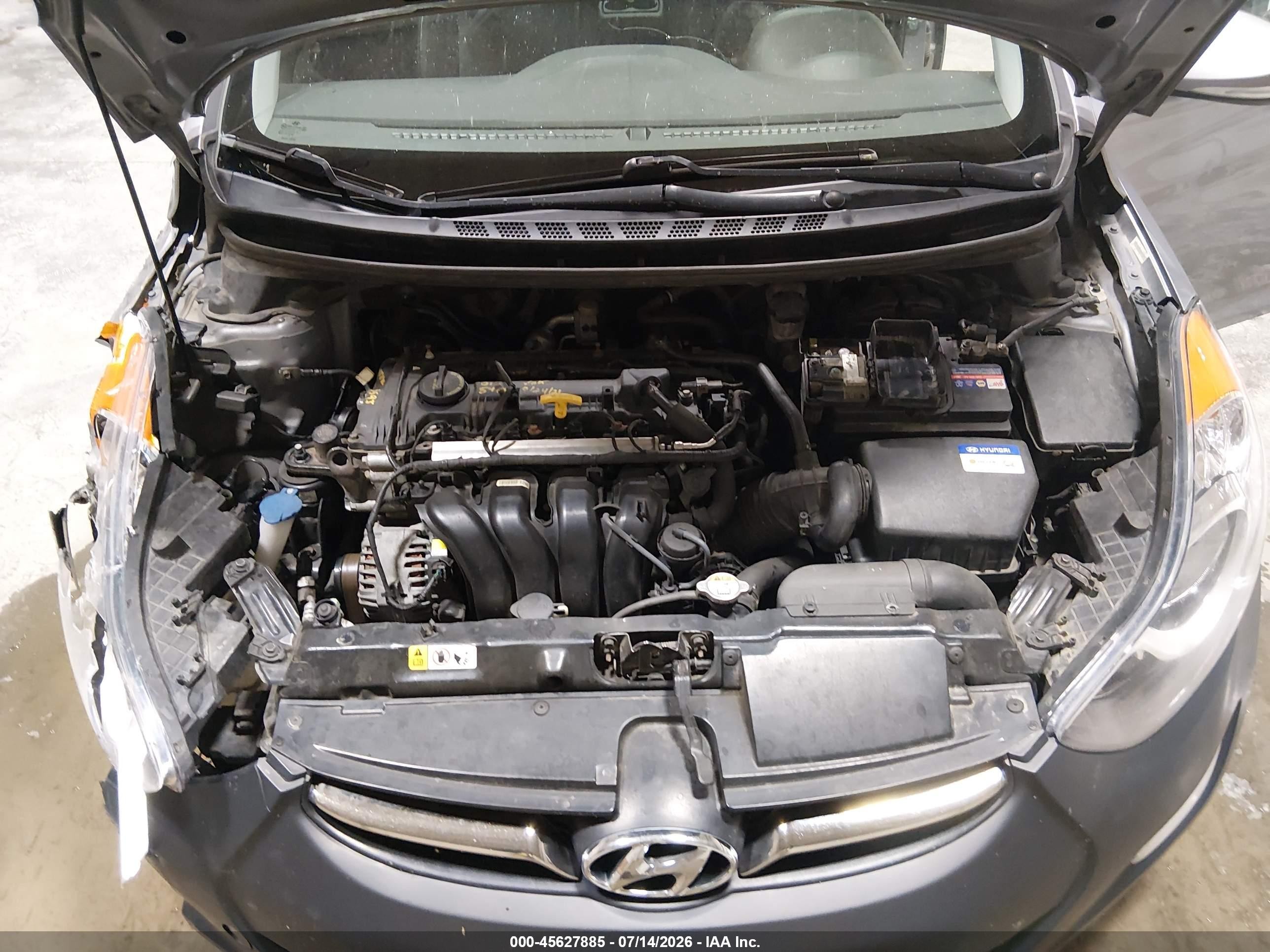 2013 Hyundai Elantra Limited Серый vin: KMHDH4AE0DU627514