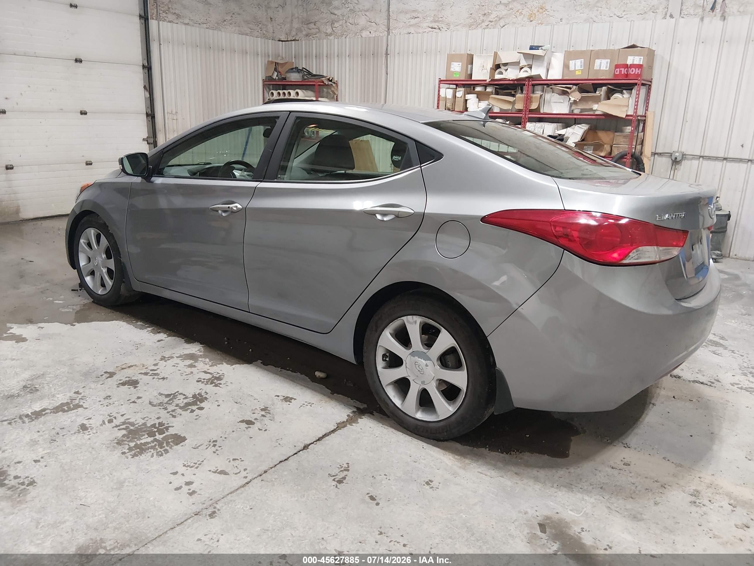 2013 Hyundai Elantra Limited Серый vin: KMHDH4AE0DU627514