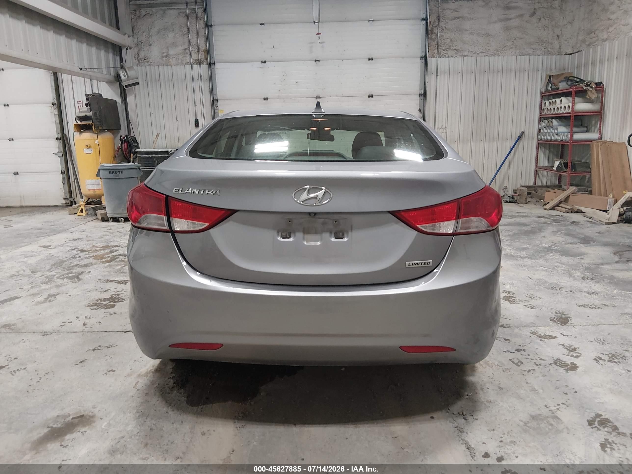 2013 Hyundai Elantra Limited Серый vin: KMHDH4AE0DU627514