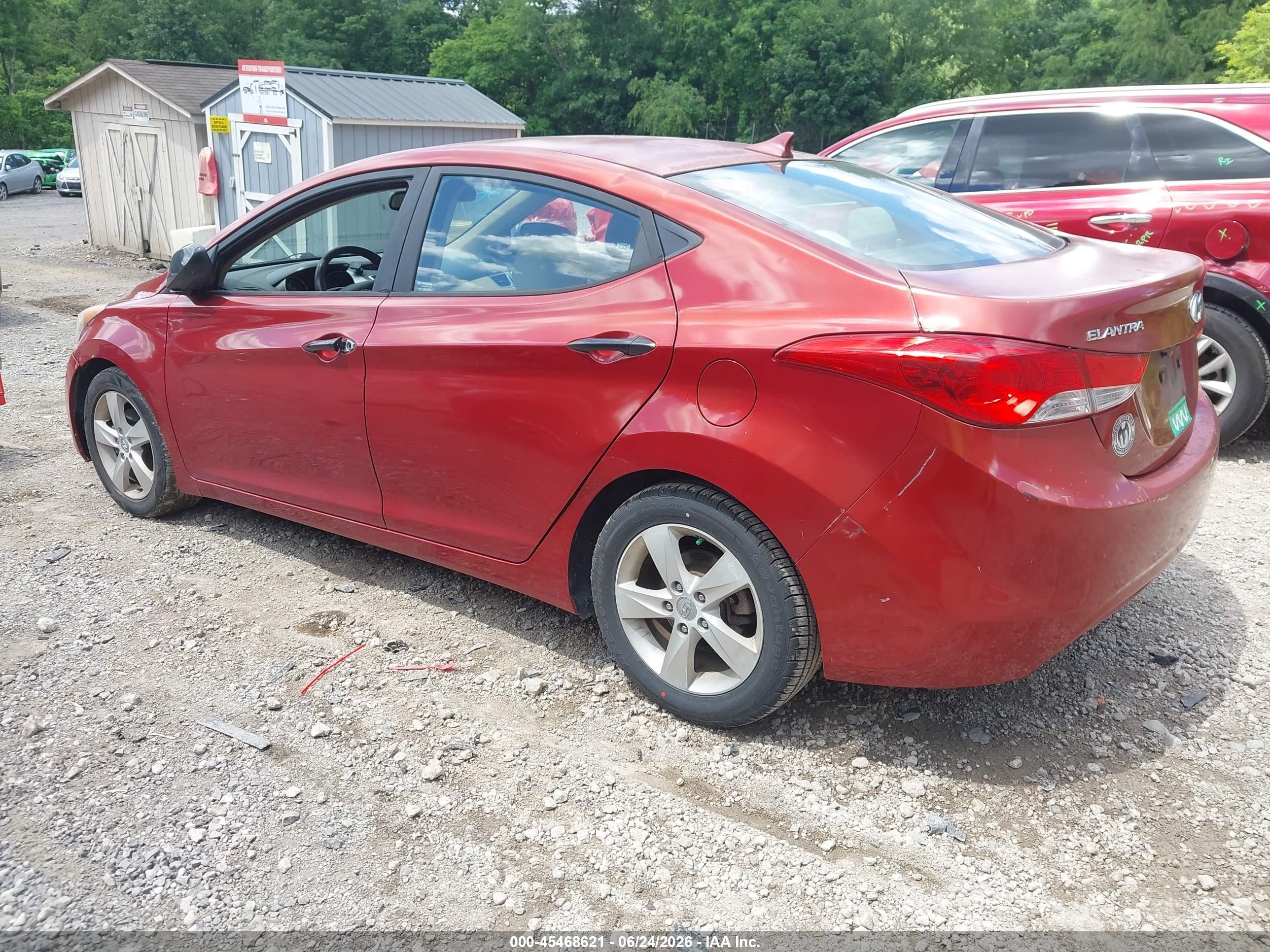 2013 Hyundai Elantra Gls Red vin: KMHDH4AE0DU629179