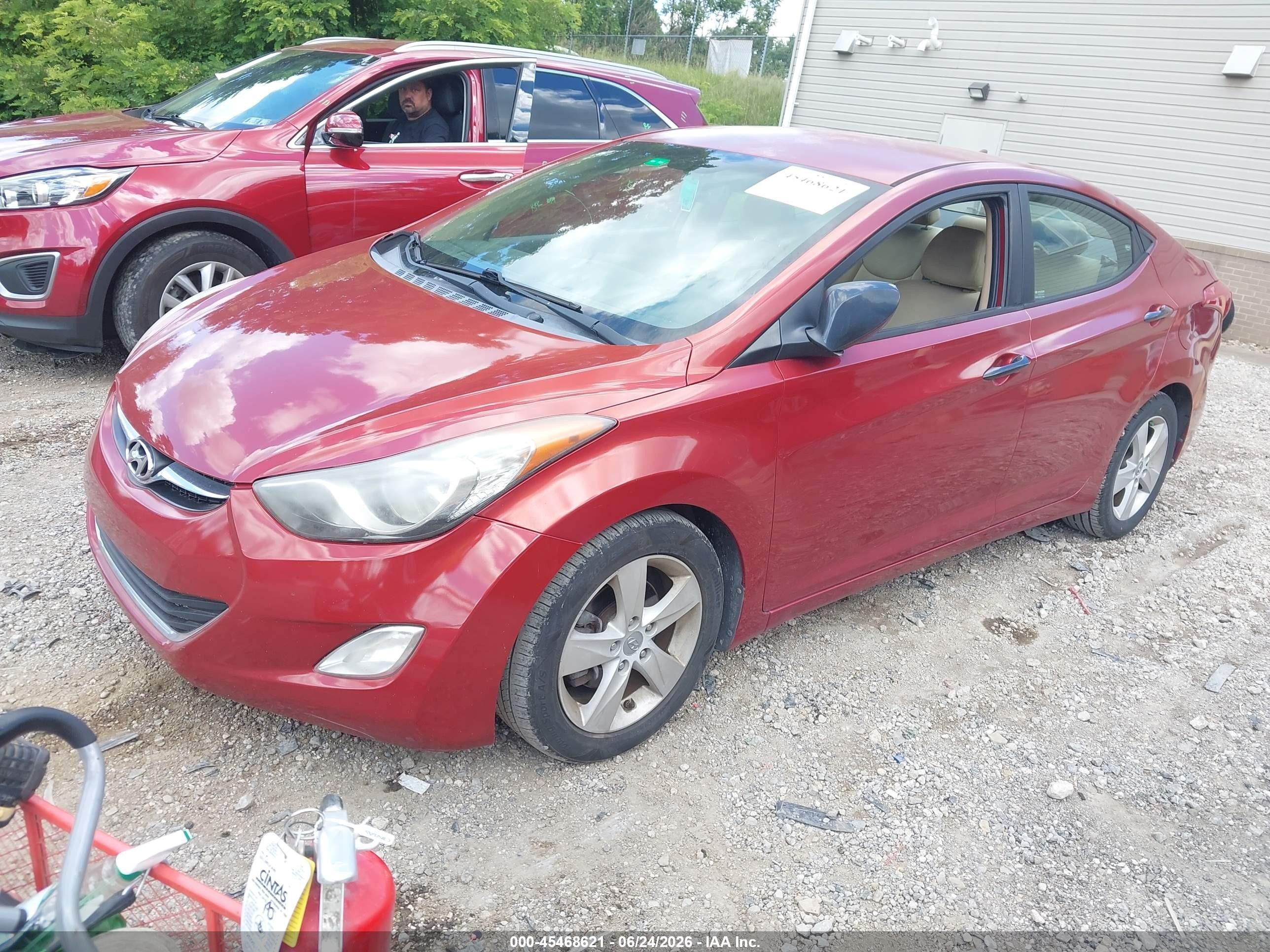 2013 Hyundai Elantra Gls Red vin: KMHDH4AE0DU629179