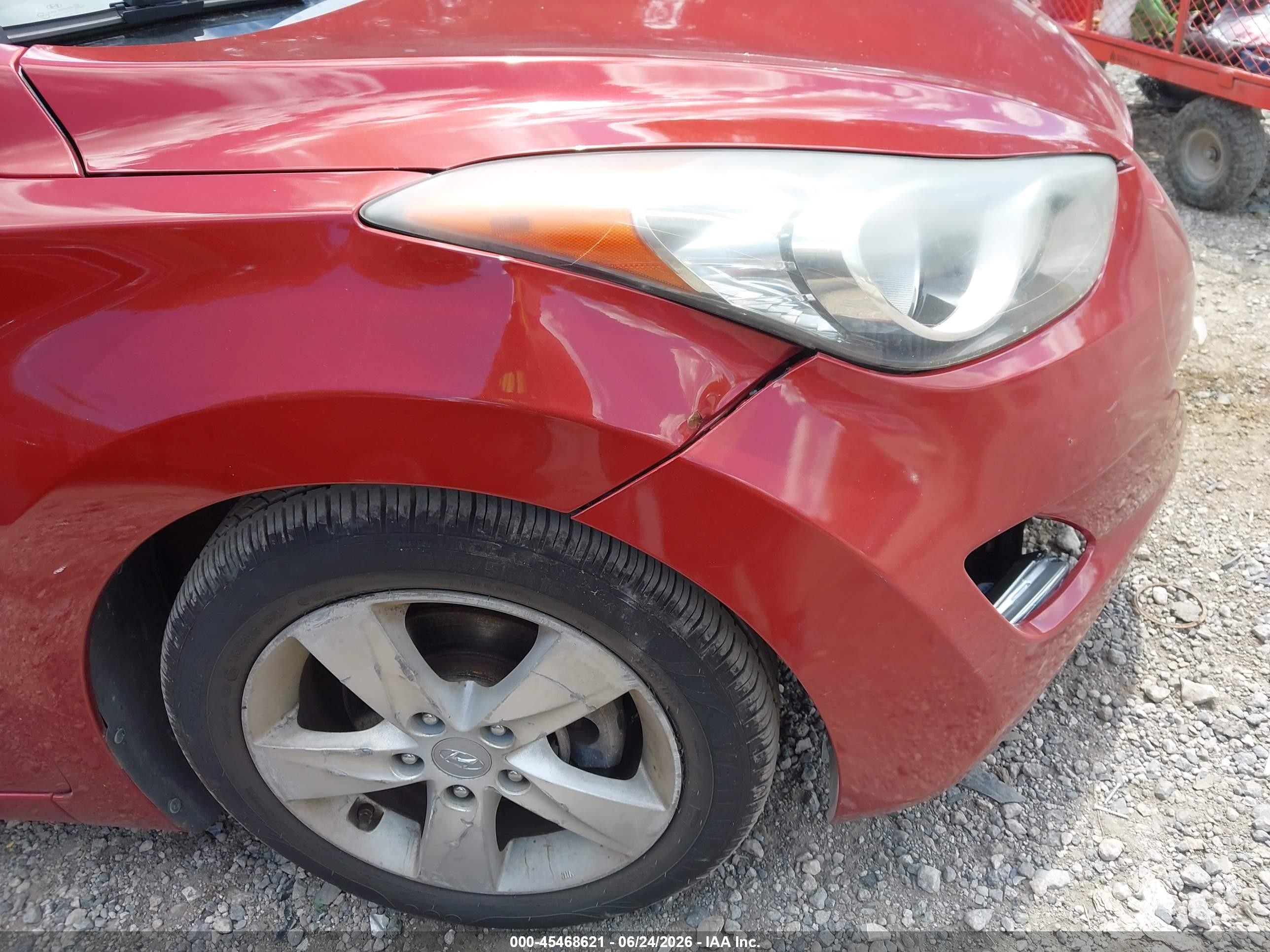 2013 Hyundai Elantra Gls Red vin: KMHDH4AE0DU629179