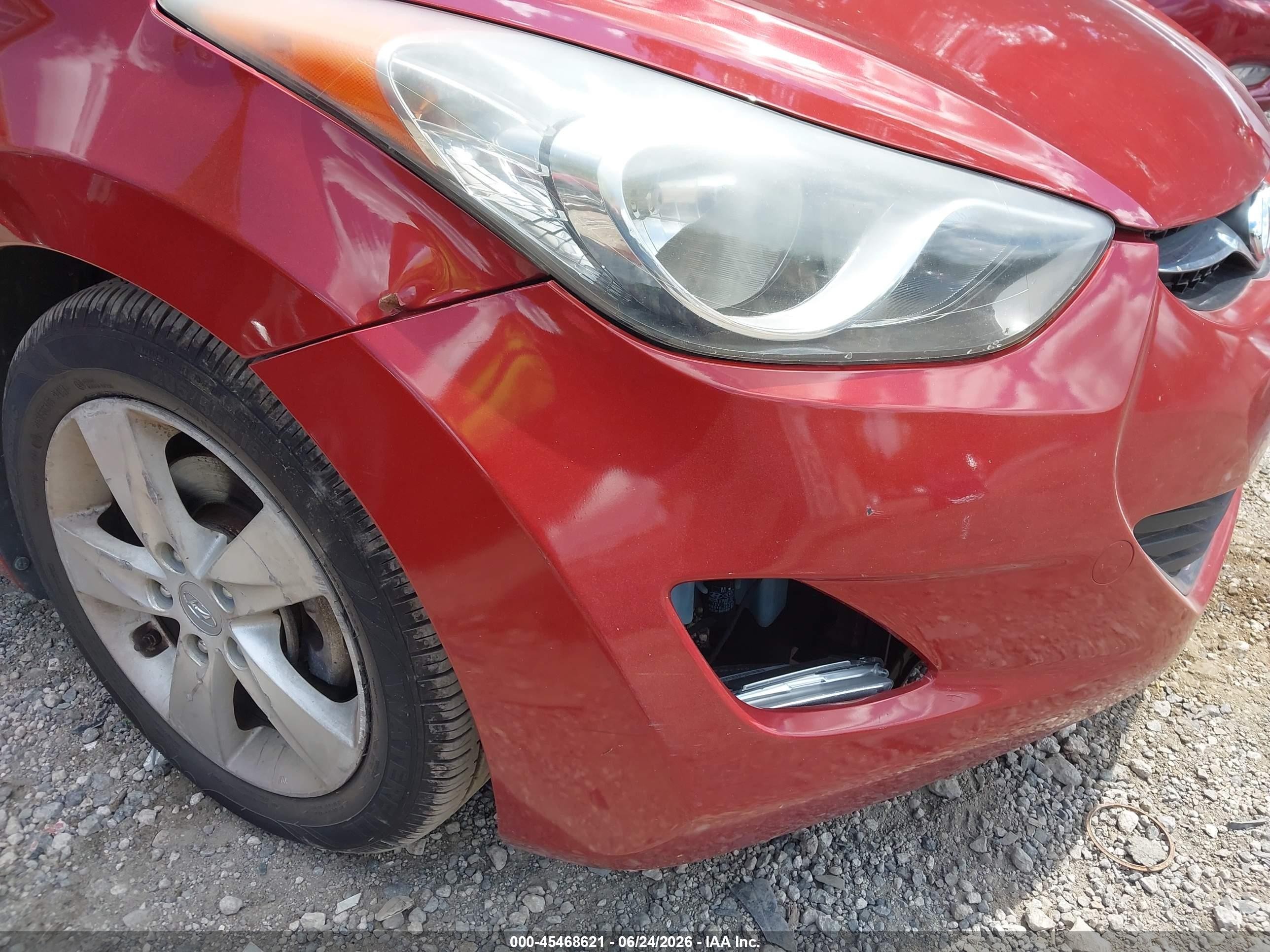 2013 Hyundai Elantra Gls Red vin: KMHDH4AE0DU629179