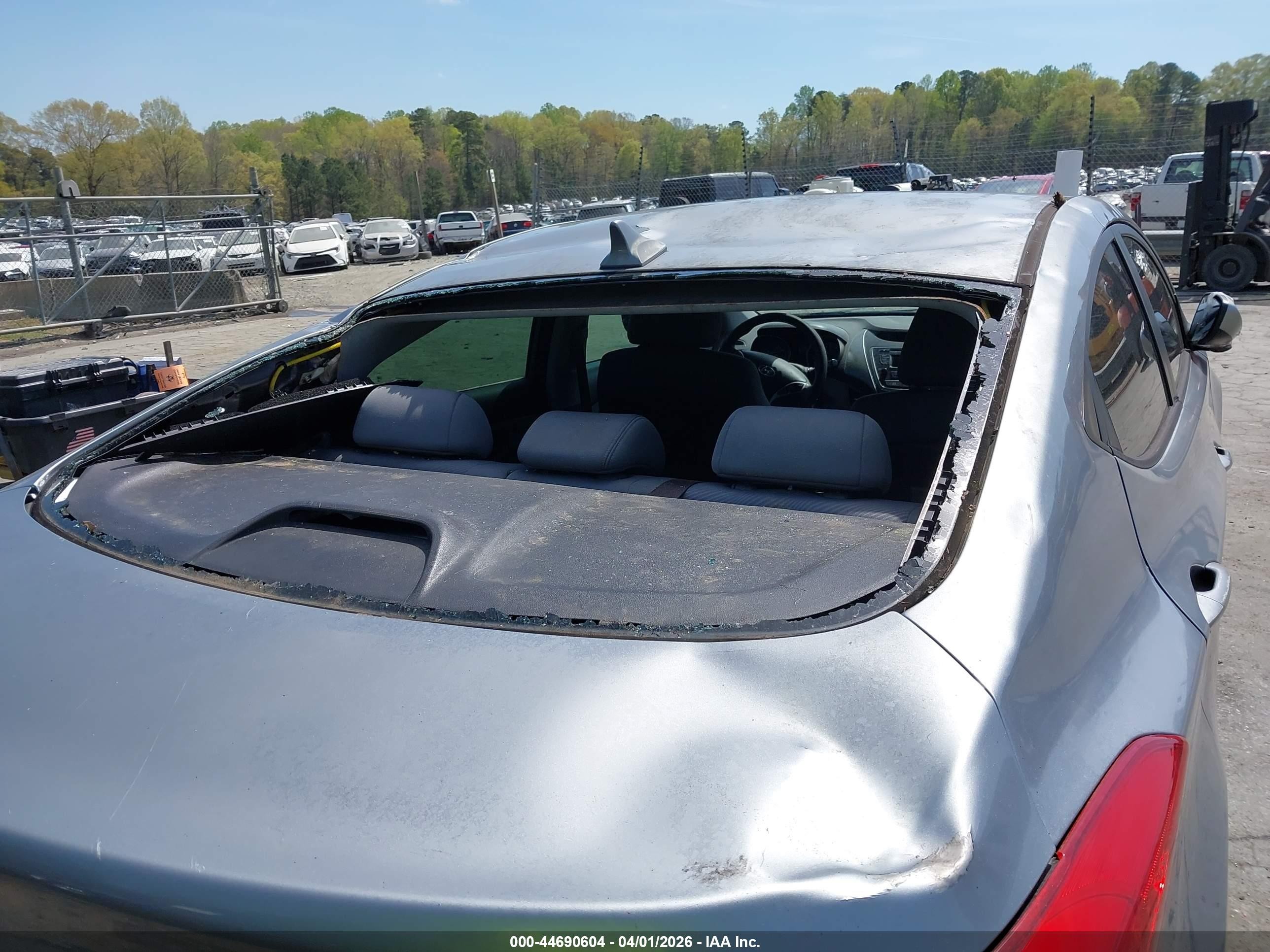 2013 Hyundai Elantra Gls Gray vin: KMHDH4AE0DU665616