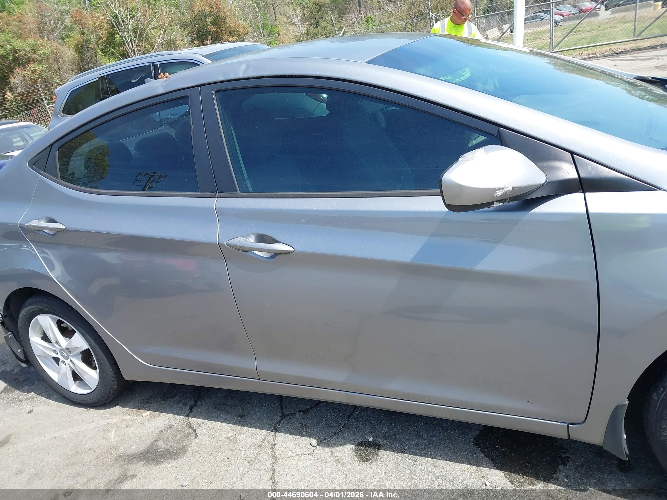 2013 Hyundai Elantra Gls Gray vin: KMHDH4AE0DU665616