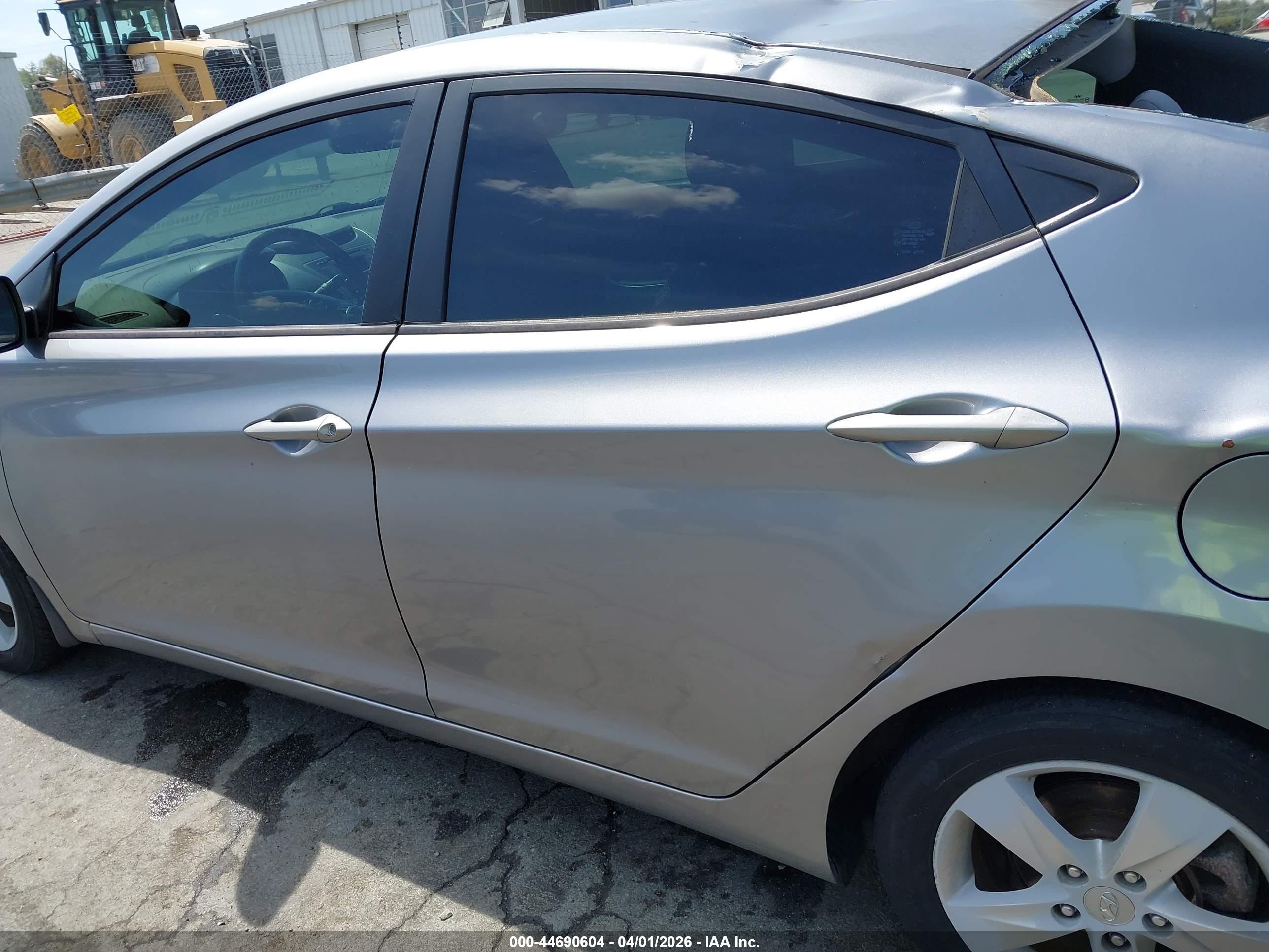 2013 Hyundai Elantra Gls Gray vin: KMHDH4AE0DU665616