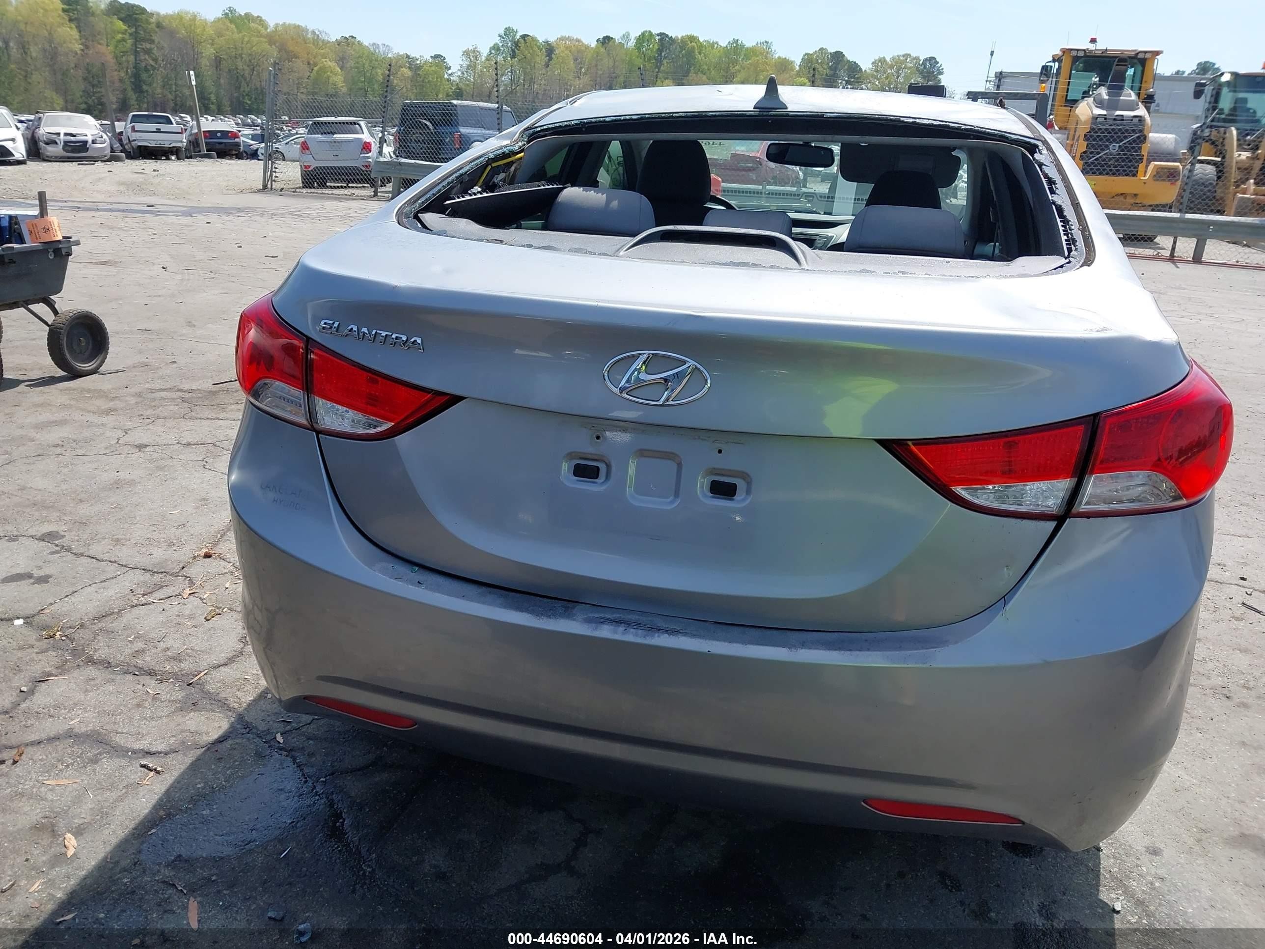 2013 Hyundai Elantra Gls Gray vin: KMHDH4AE0DU665616