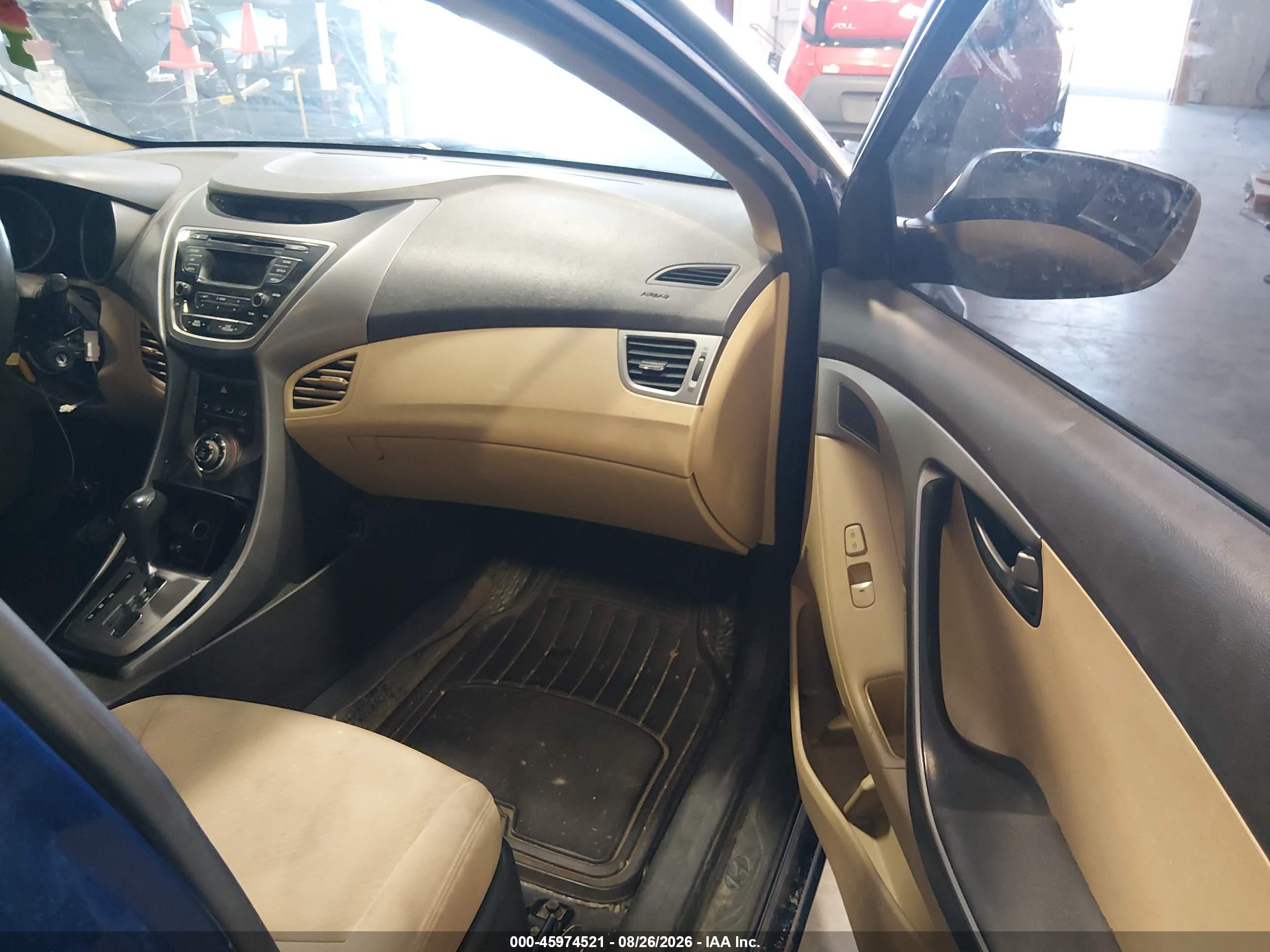 2013 Hyundai Elantra Gls Blue vin: KMHDH4AE0DU684893