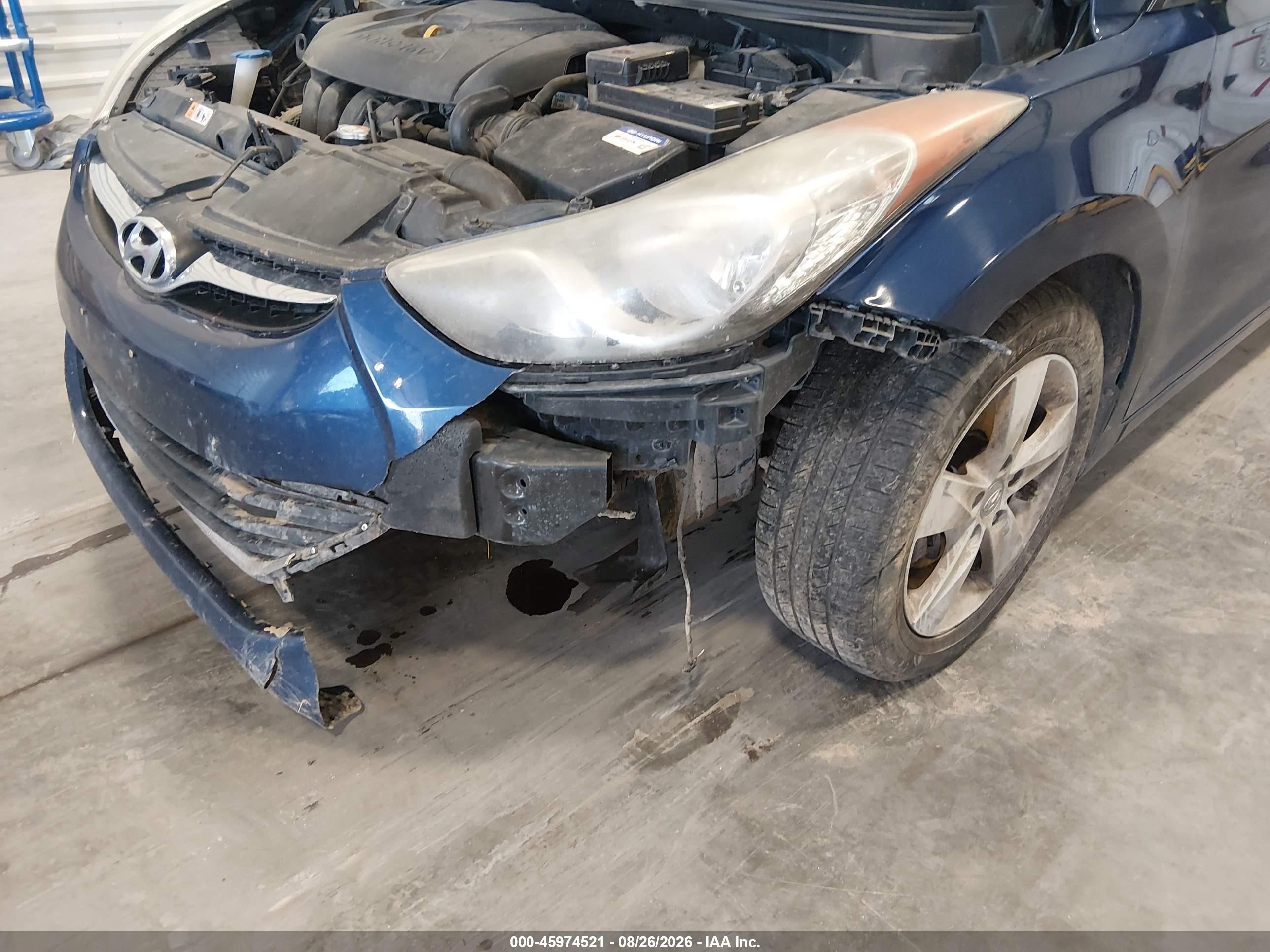 2013 Hyundai Elantra Gls Blue vin: KMHDH4AE0DU684893