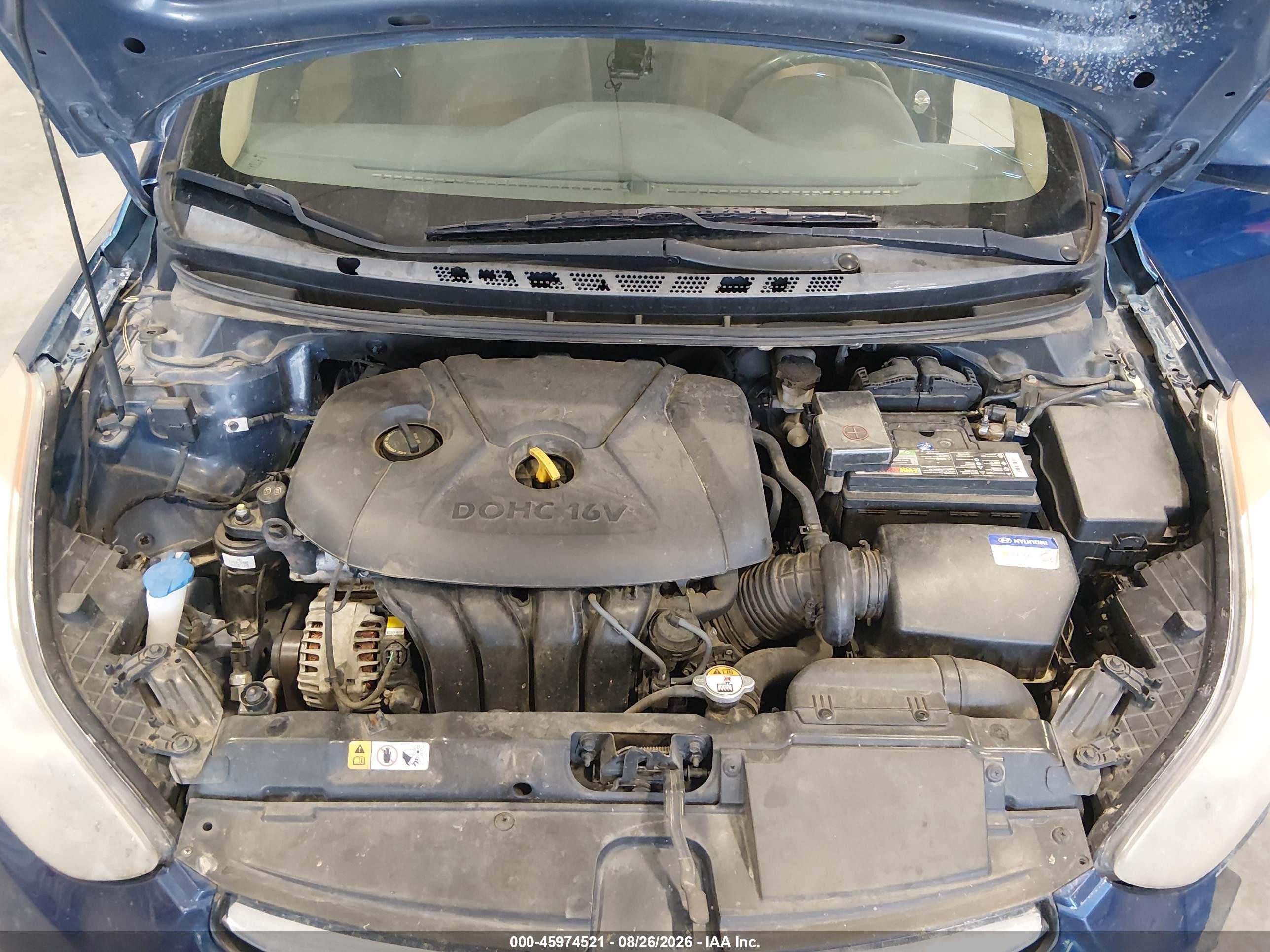 2013 Hyundai Elantra Gls Blue vin: KMHDH4AE0DU684893