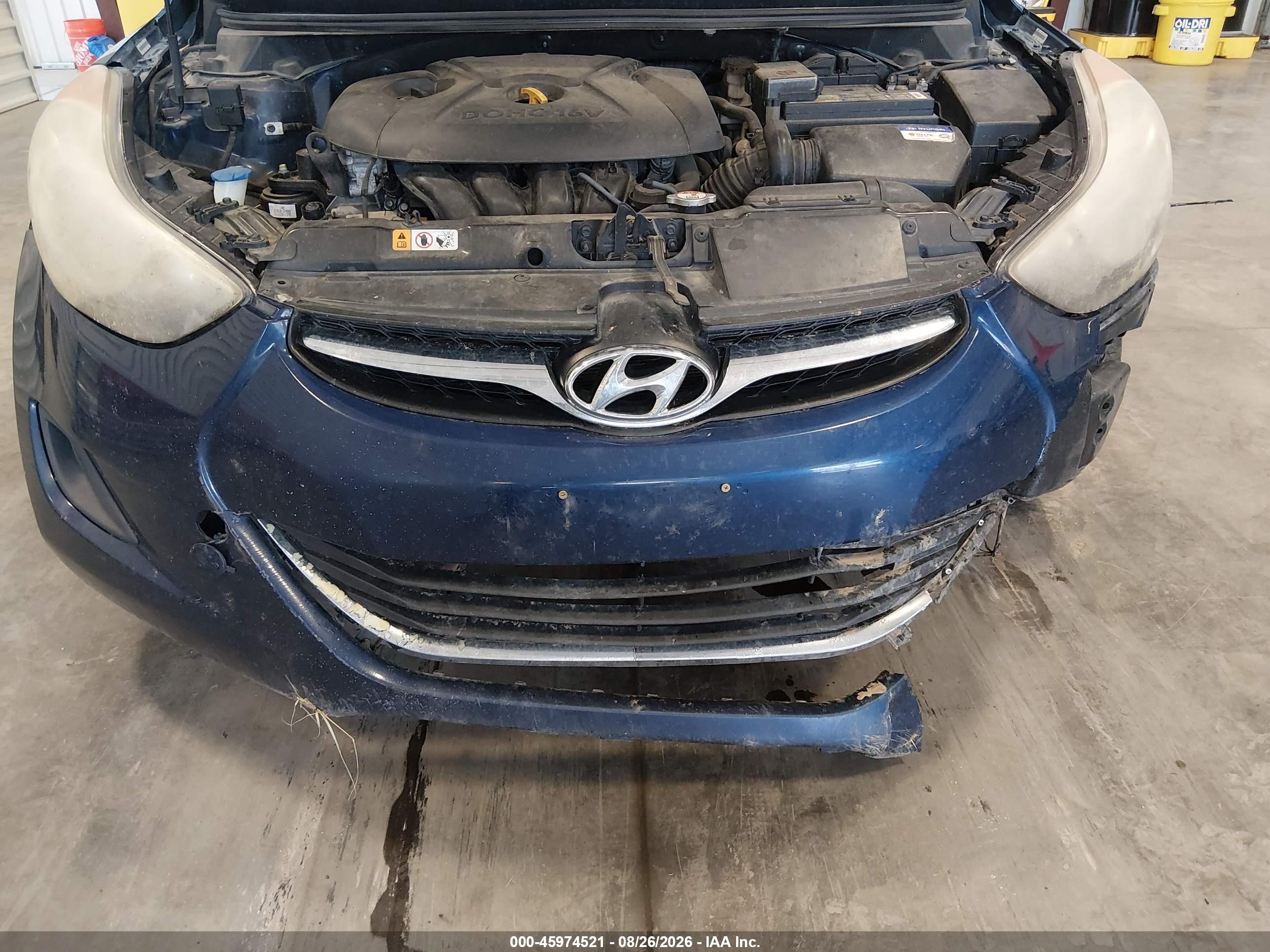 2013 Hyundai Elantra Gls Blue vin: KMHDH4AE0DU684893