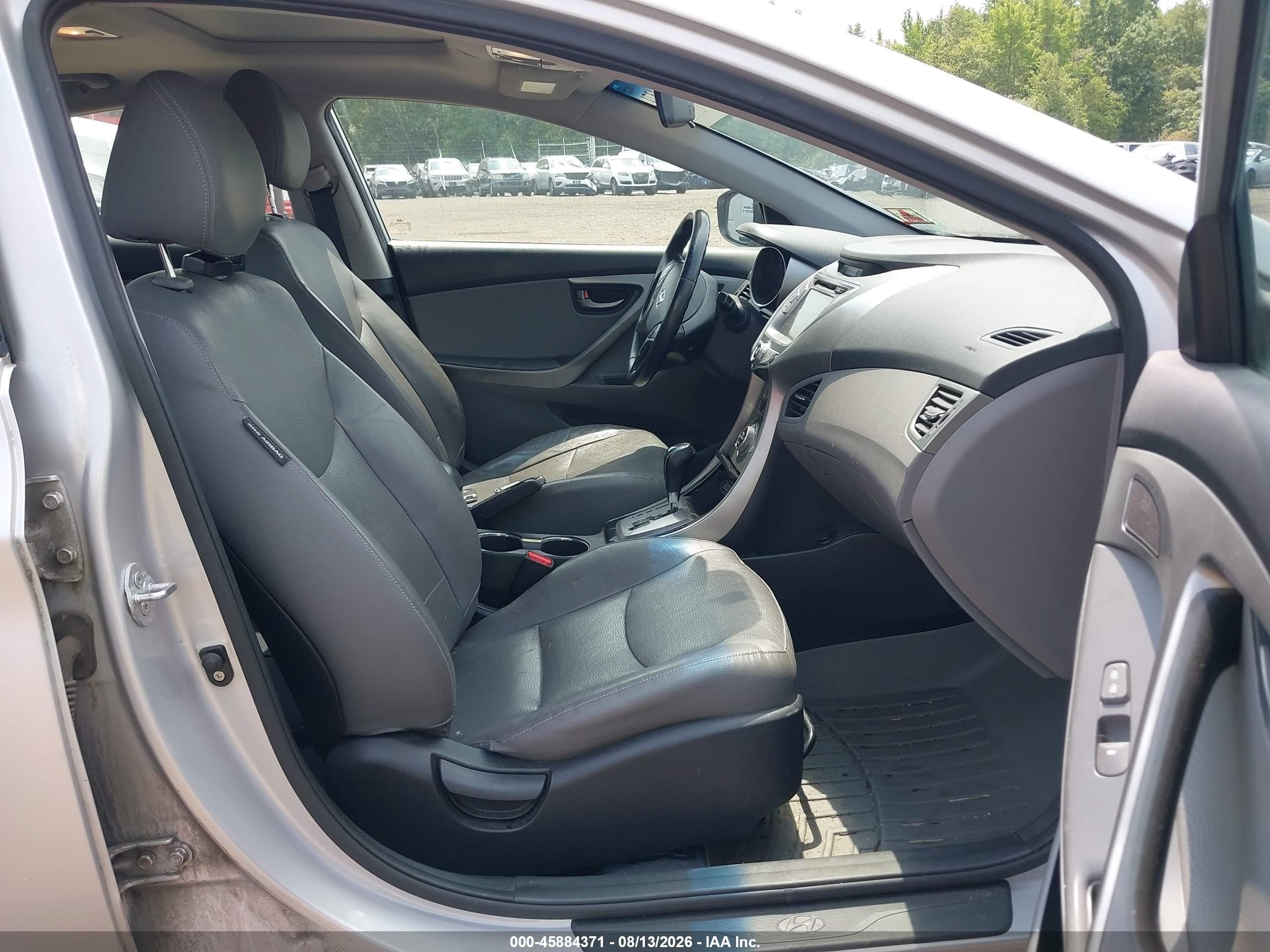 2013 Hyundai Elantra Limited Gray vin: KMHDH4AE0DU689477