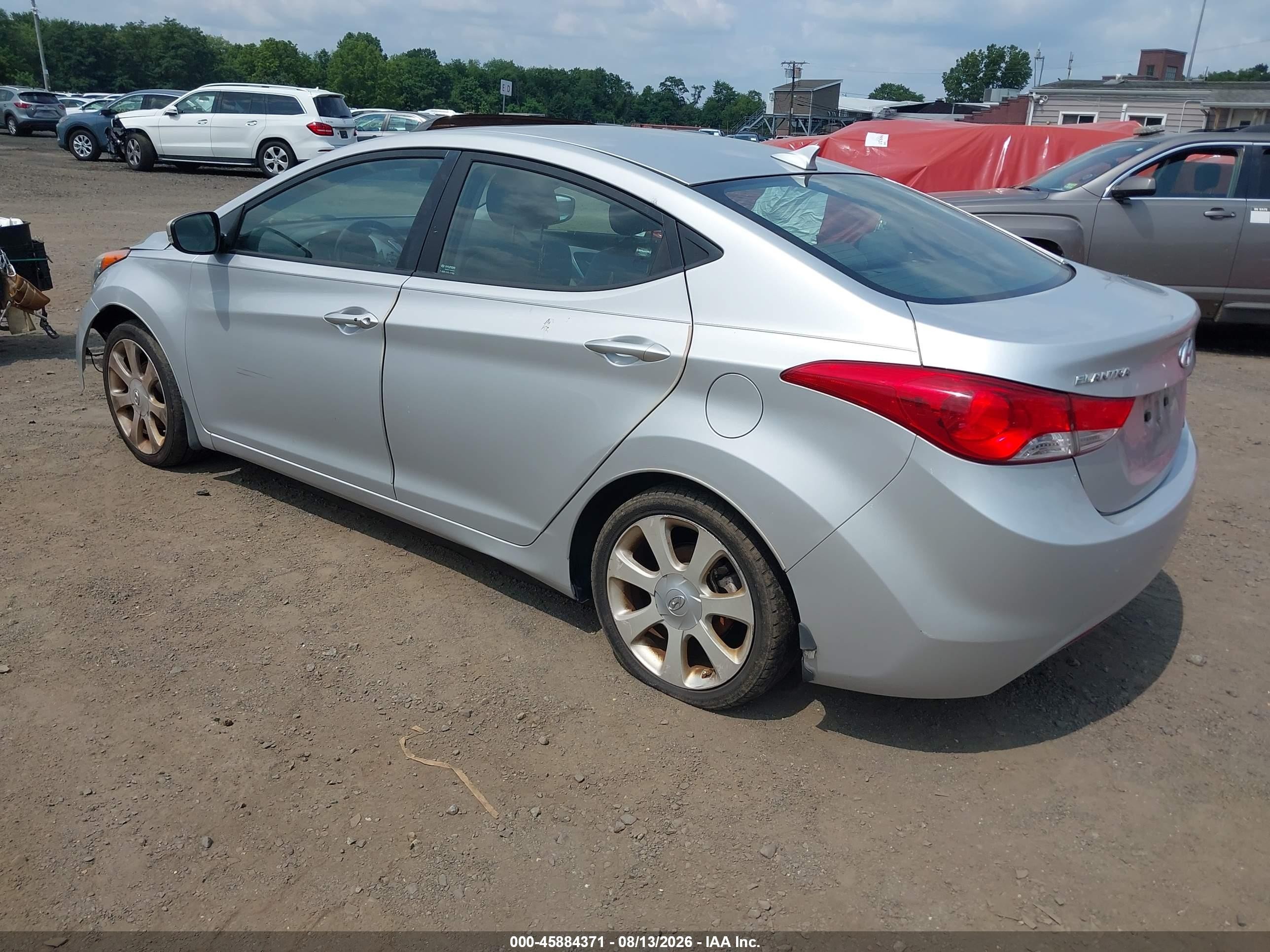 2013 Hyundai Elantra Limited Gray vin: KMHDH4AE0DU689477