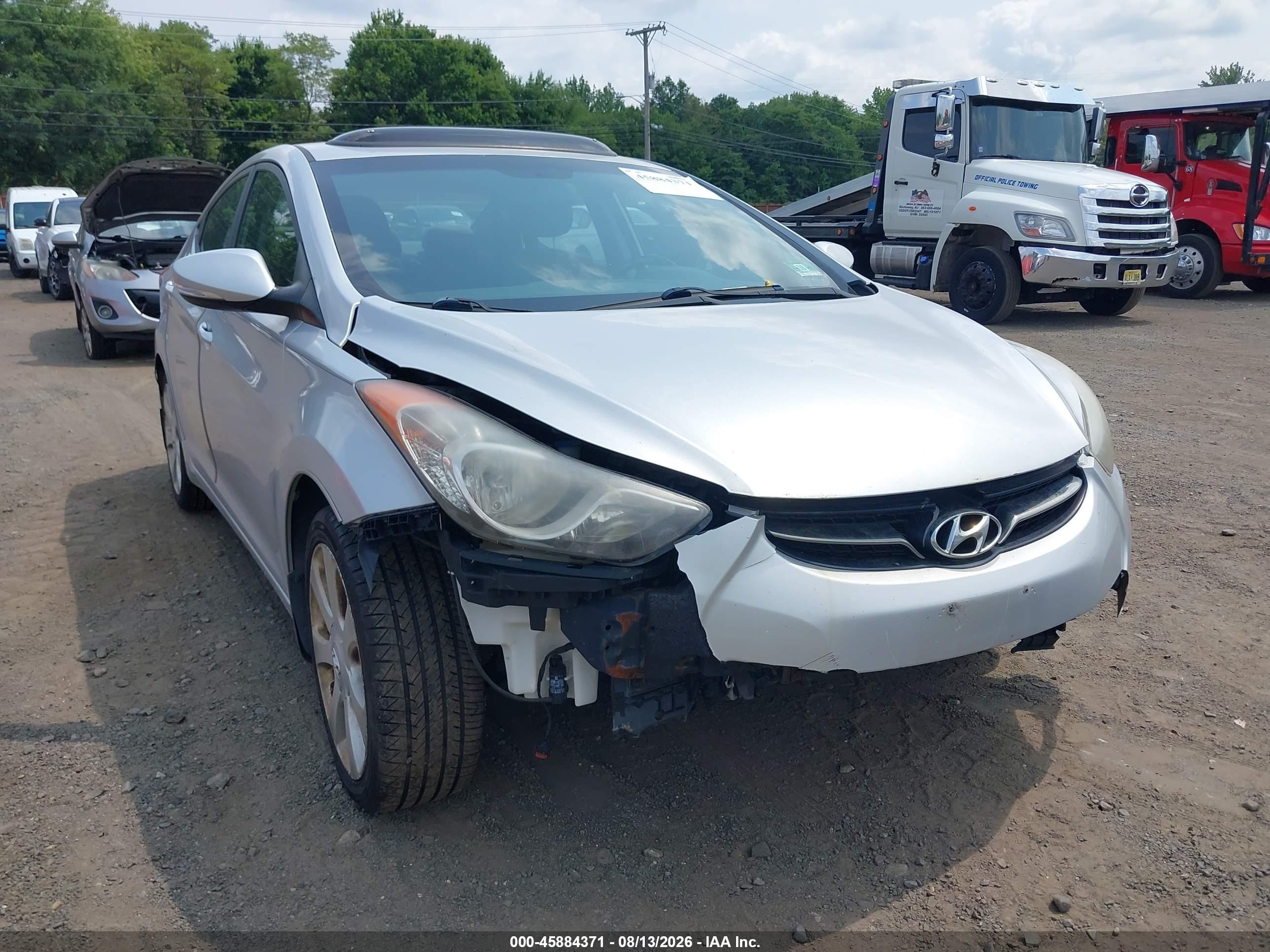 2013 Hyundai Elantra Limited Gray vin: KMHDH4AE0DU689477