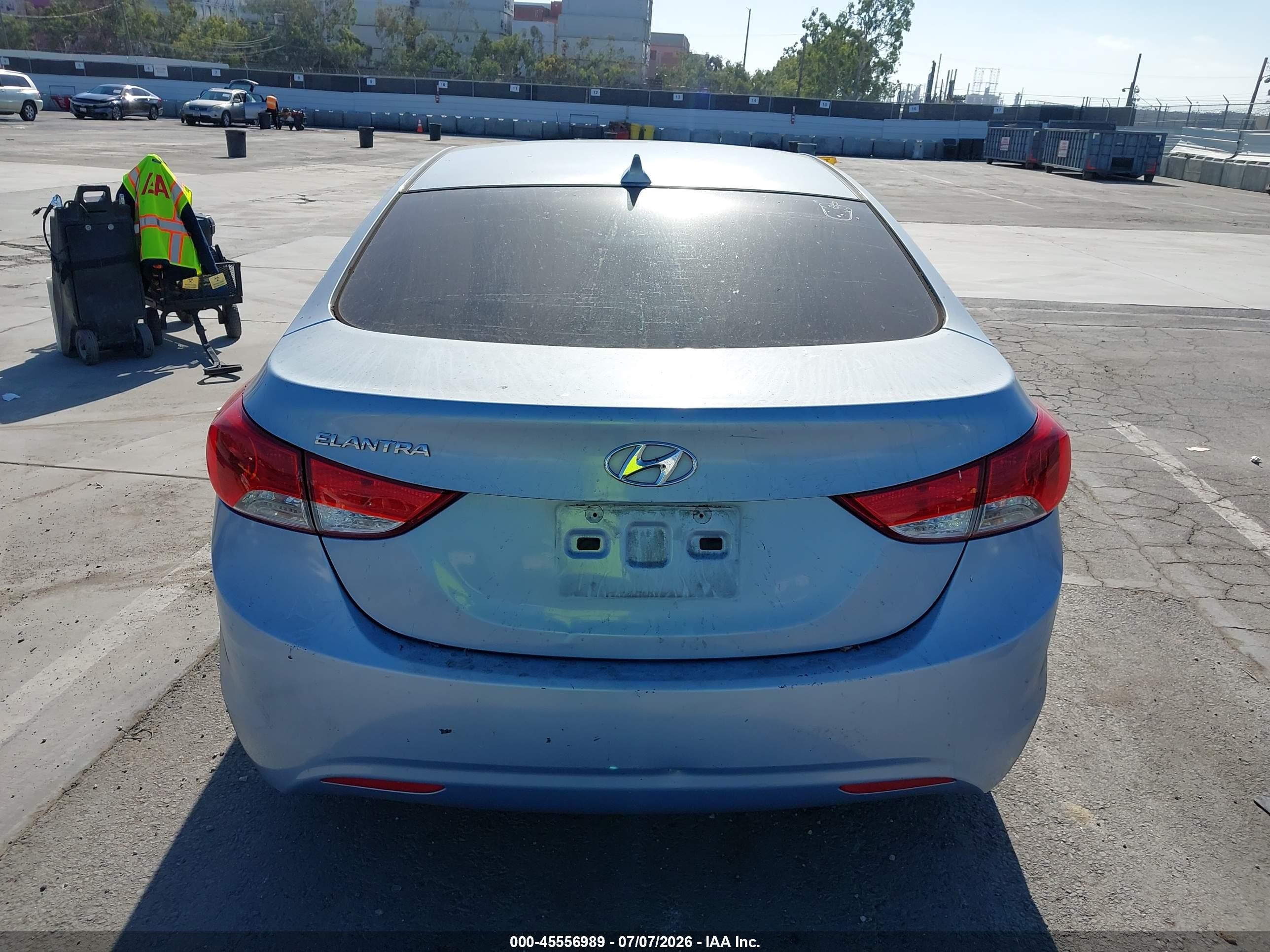 2013 Hyundai Elantra Gls Light Blue vin: KMHDH4AE0DU689723