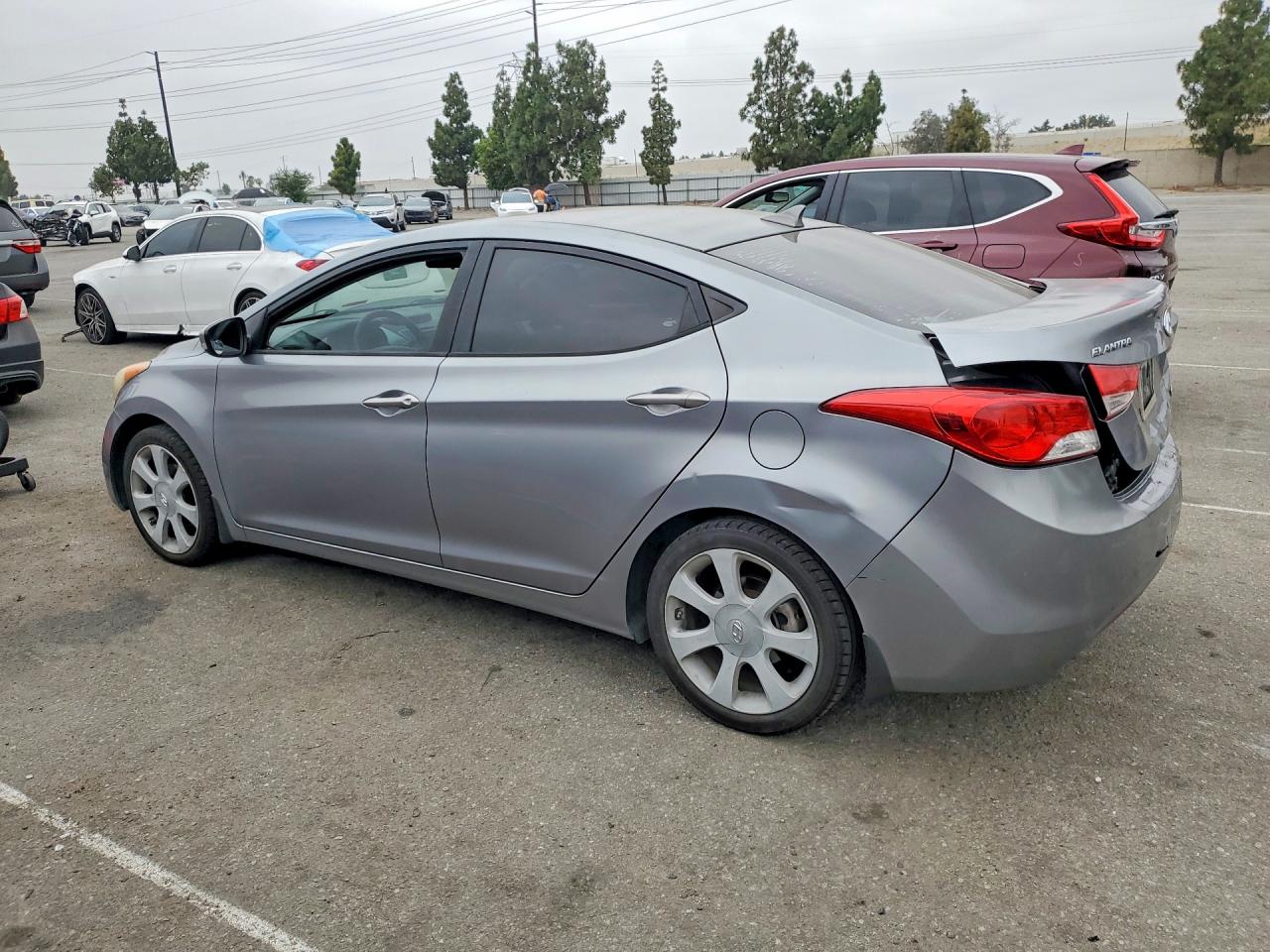 2013 Hyundai Elantra Limited Gray vin: KMHDH4AE0DU707041