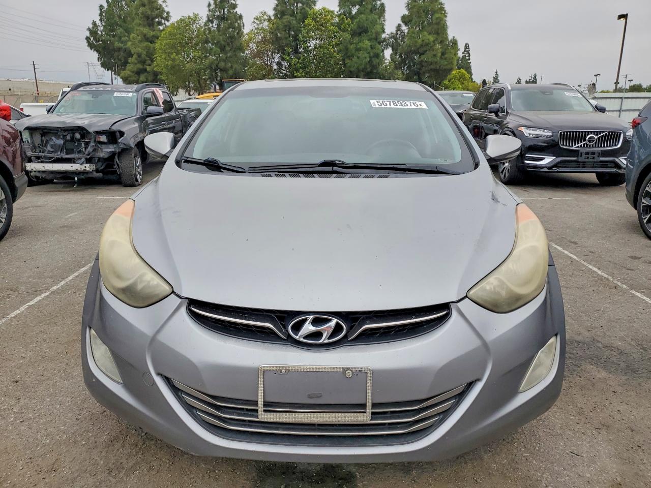 2013 Hyundai Elantra Limited Gray vin: KMHDH4AE0DU707041