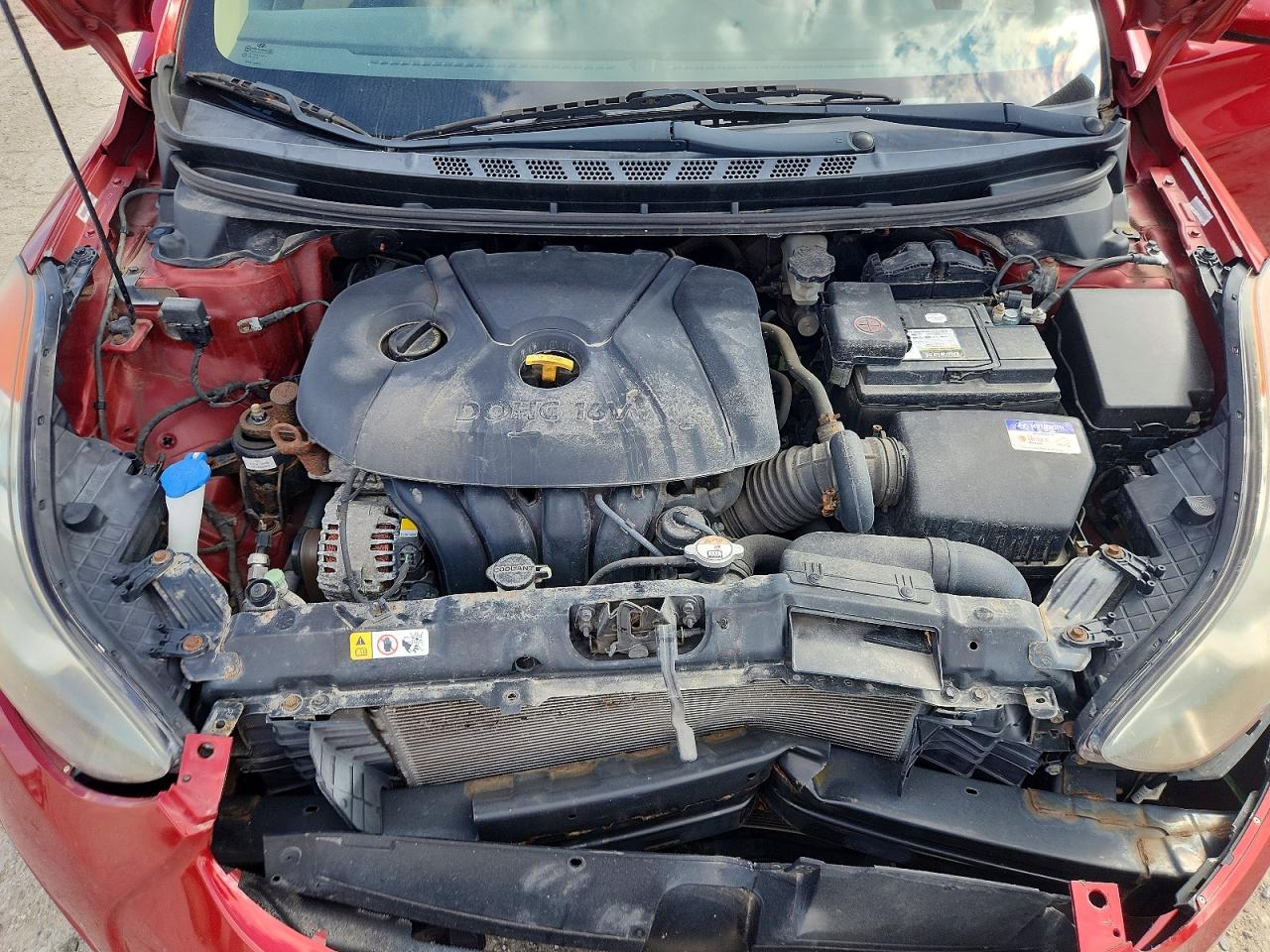 2013 Hyundai Elantra Gls Red vin: KMHDH4AE0DU714393