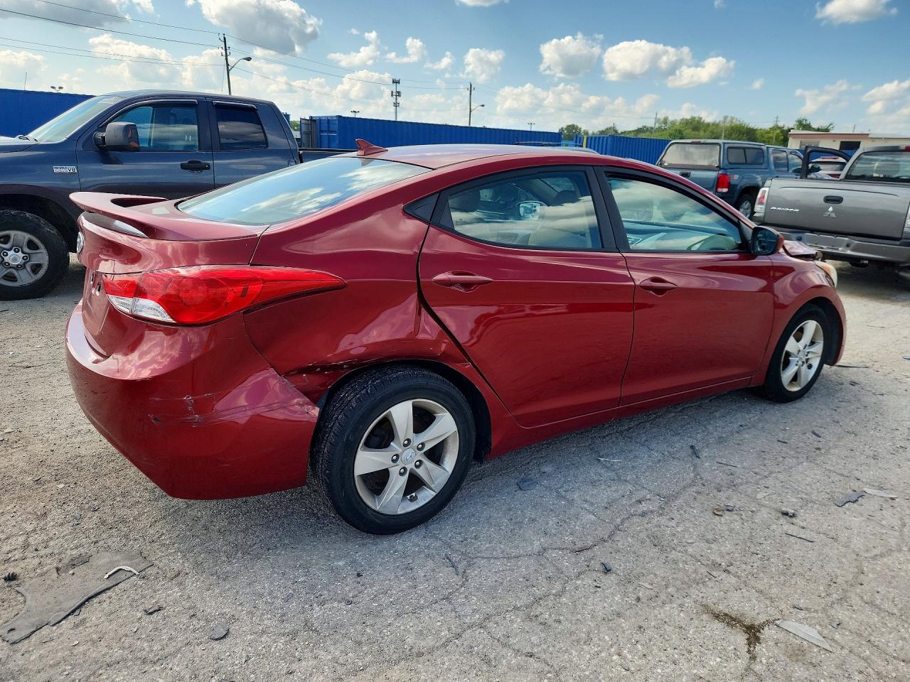 2013 Hyundai Elantra Gls Red vin: KMHDH4AE0DU714393