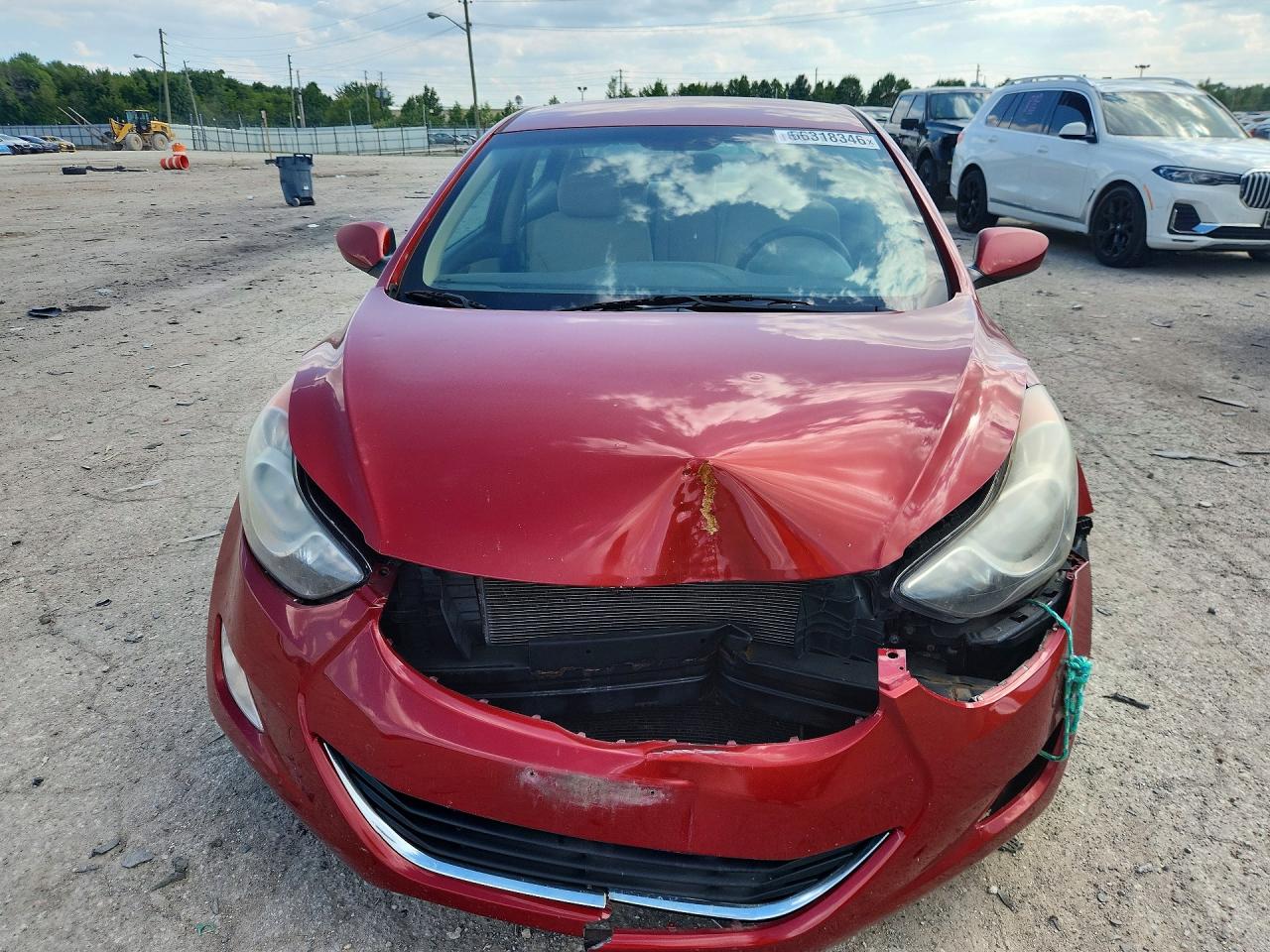 2013 Hyundai Elantra Gls Red vin: KMHDH4AE0DU714393