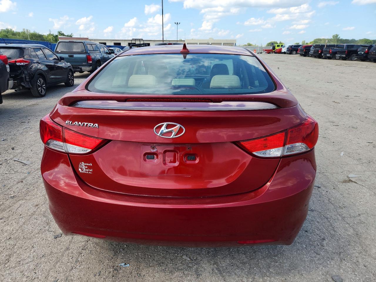 2013 Hyundai Elantra Gls Red vin: KMHDH4AE0DU714393