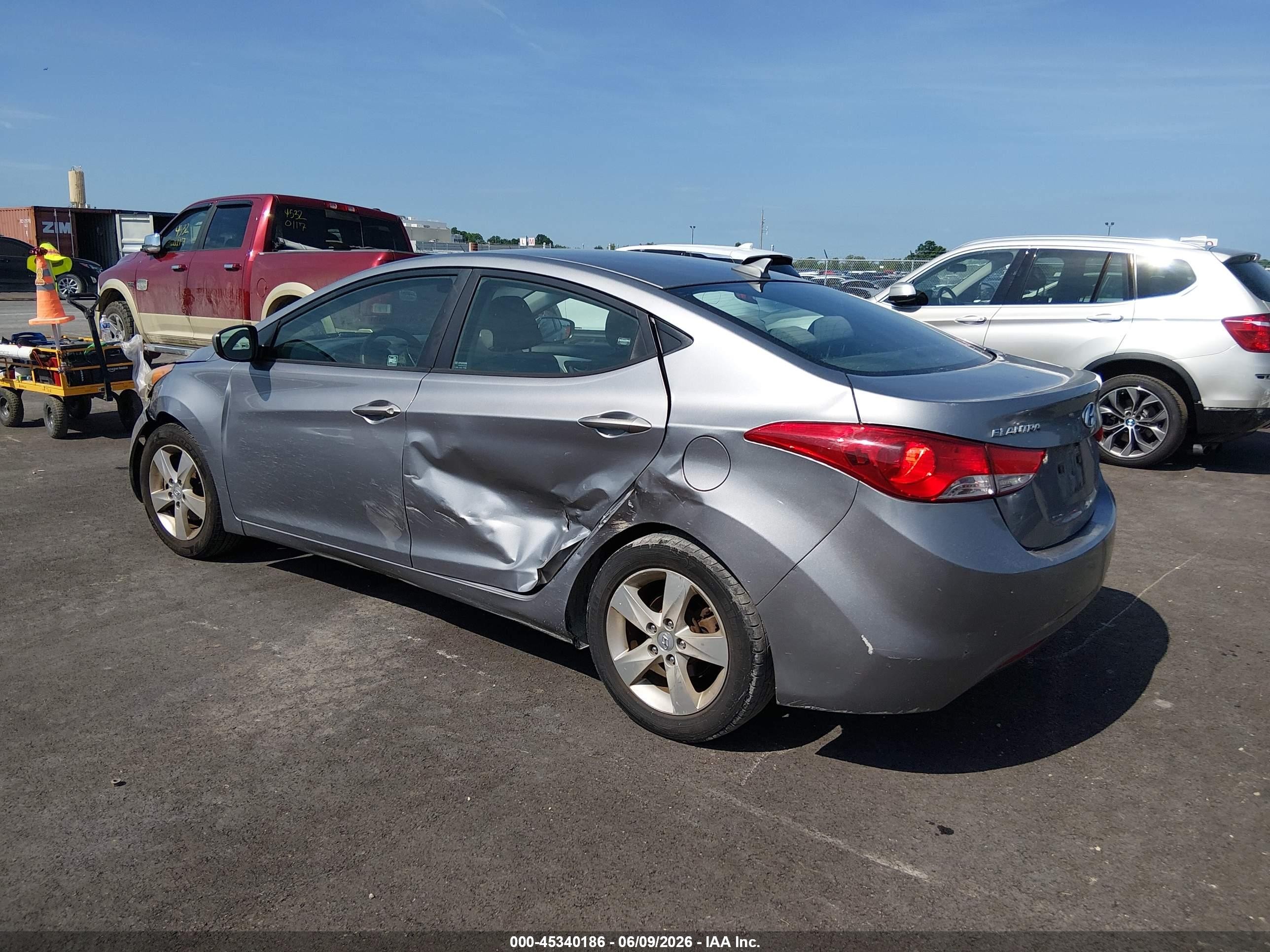 2013 Hyundai Elantra Gls Gray vin: KMHDH4AE0DU719092