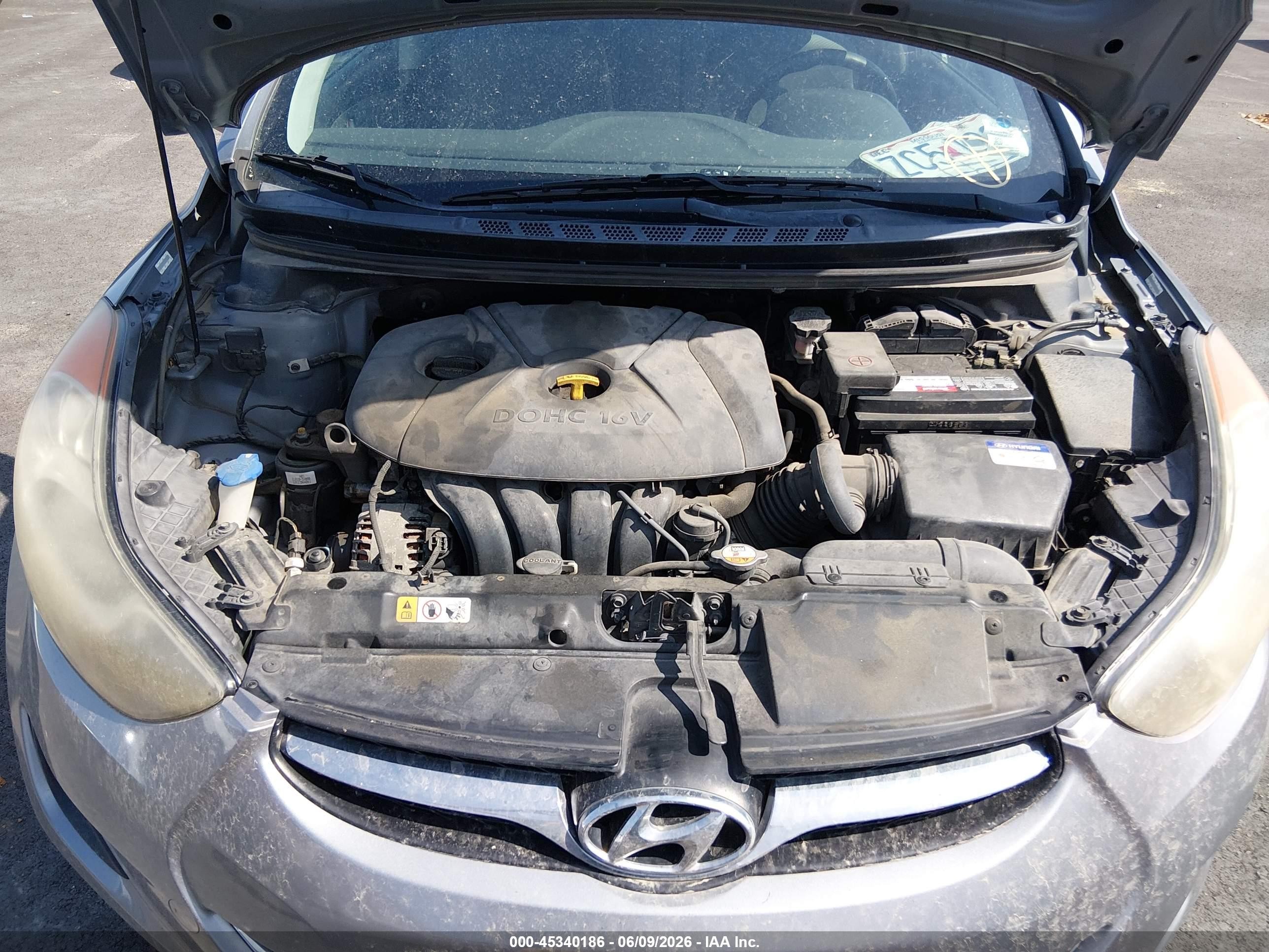 2013 Hyundai Elantra Gls Gray vin: KMHDH4AE0DU719092