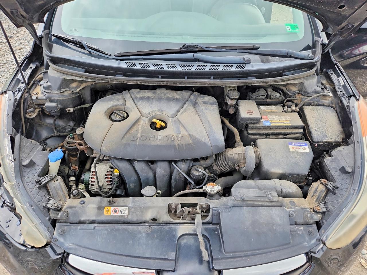 2013 Hyundai Elantra Gls Black vin: KMHDH4AE0DU743912