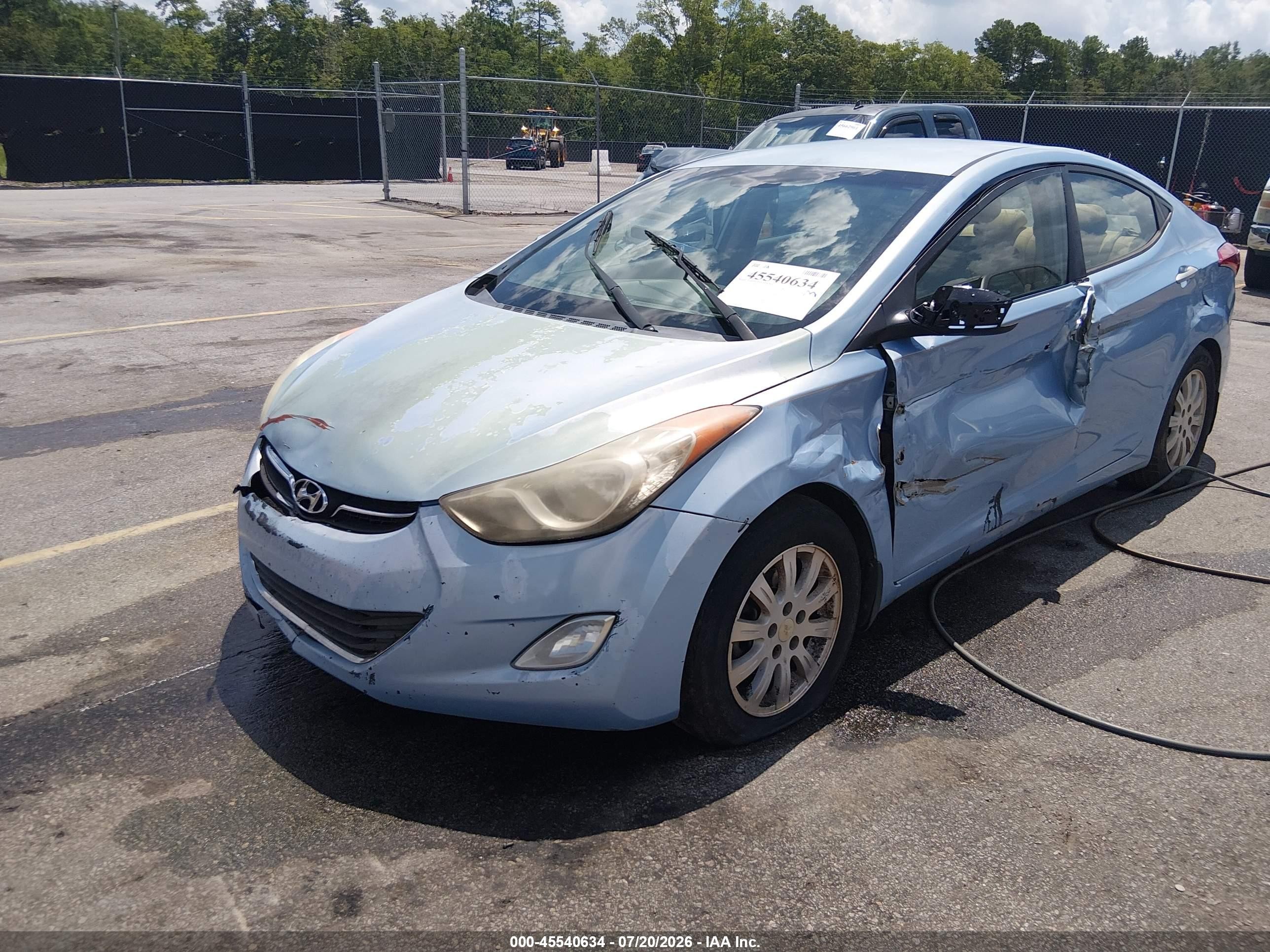 2013 Hyundai Elantra Gls Blue vin: KMHDH4AE0DU751945