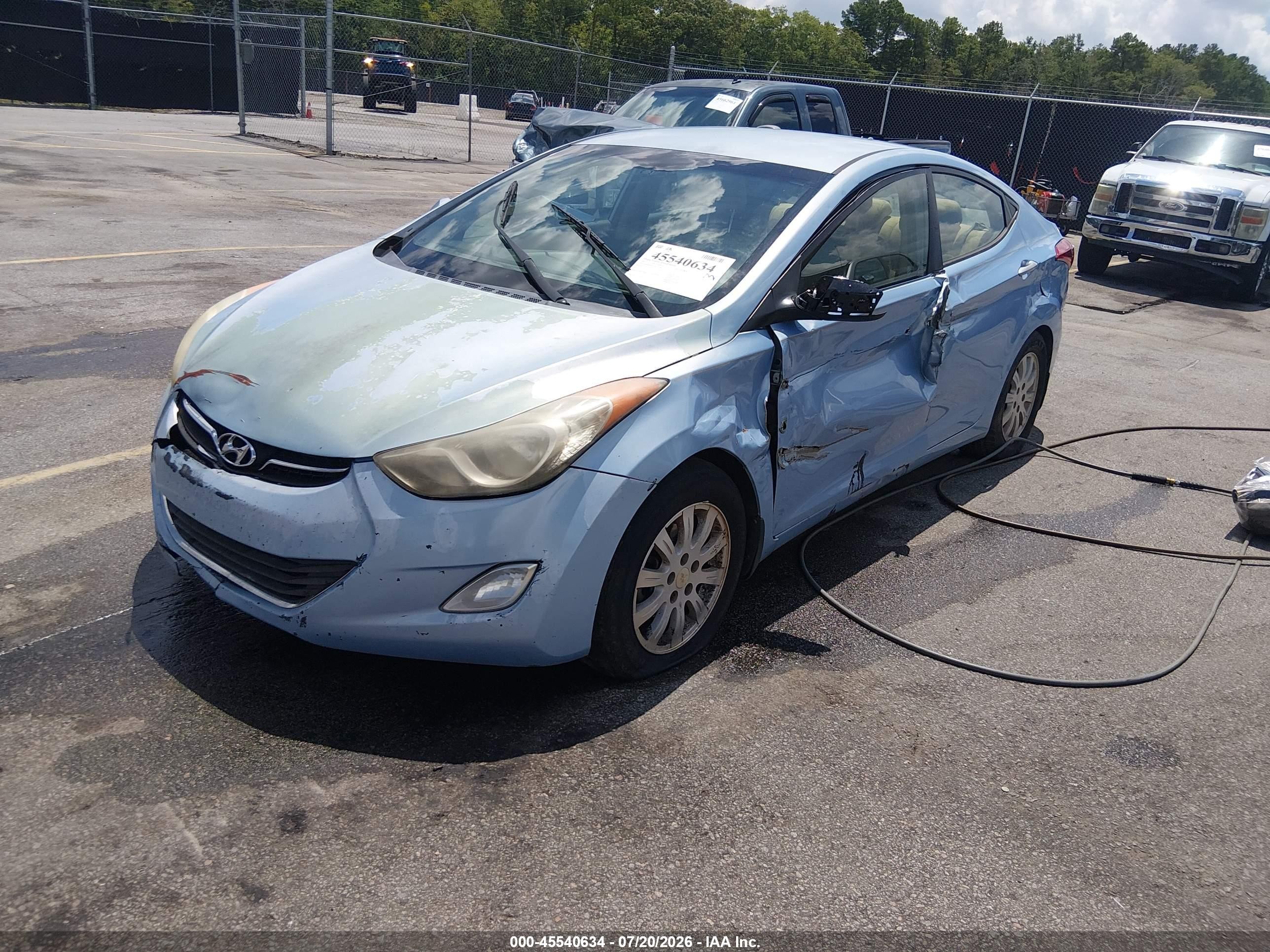 2013 Hyundai Elantra Gls Blue vin: KMHDH4AE0DU751945