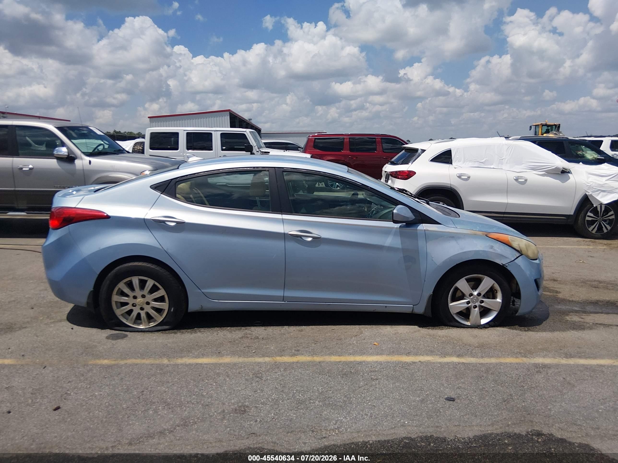 2013 Hyundai Elantra Gls Blue vin: KMHDH4AE0DU751945