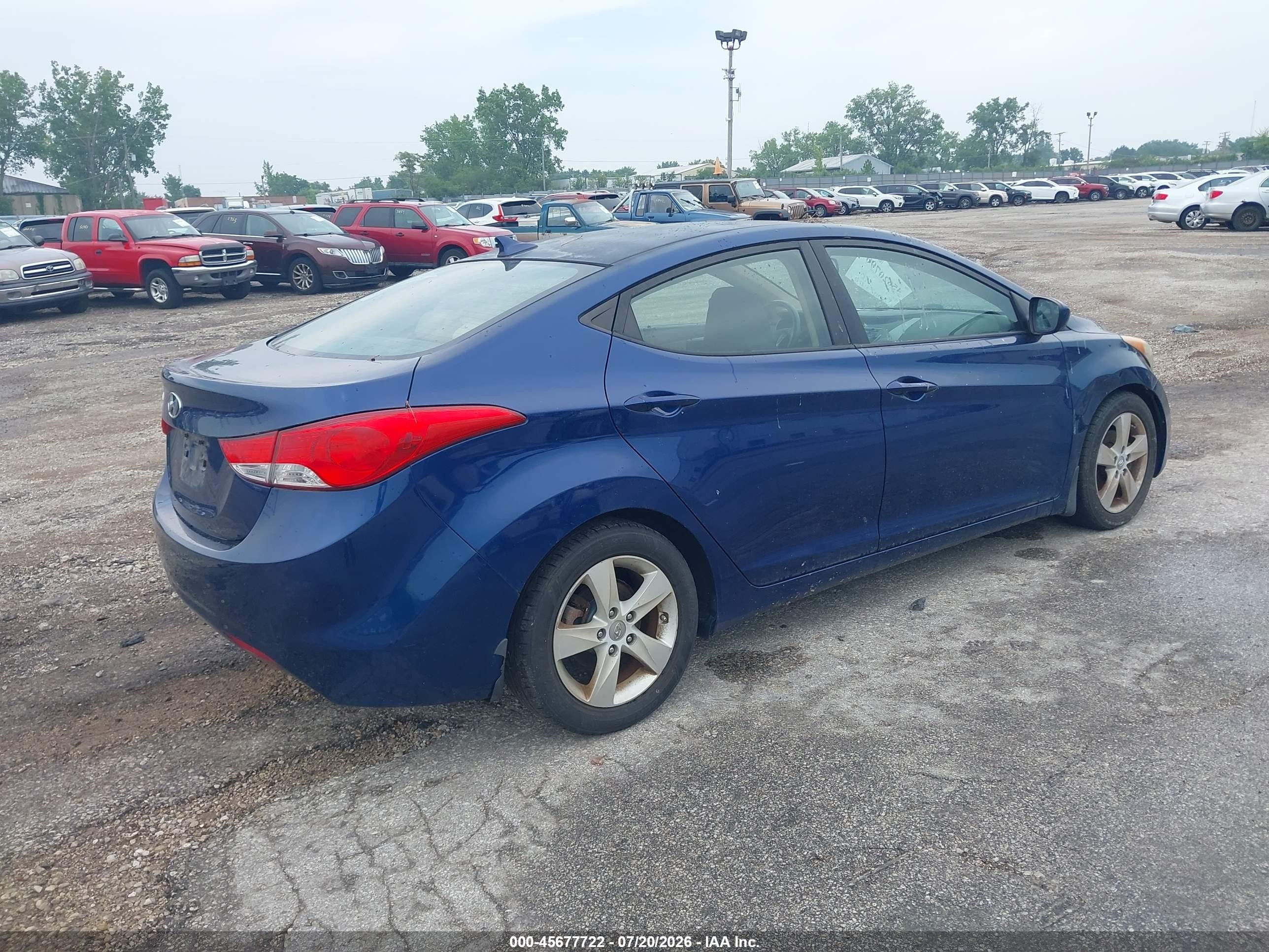 2013 Hyundai Elantra Gls Blue vin: KMHDH4AE0DU762797