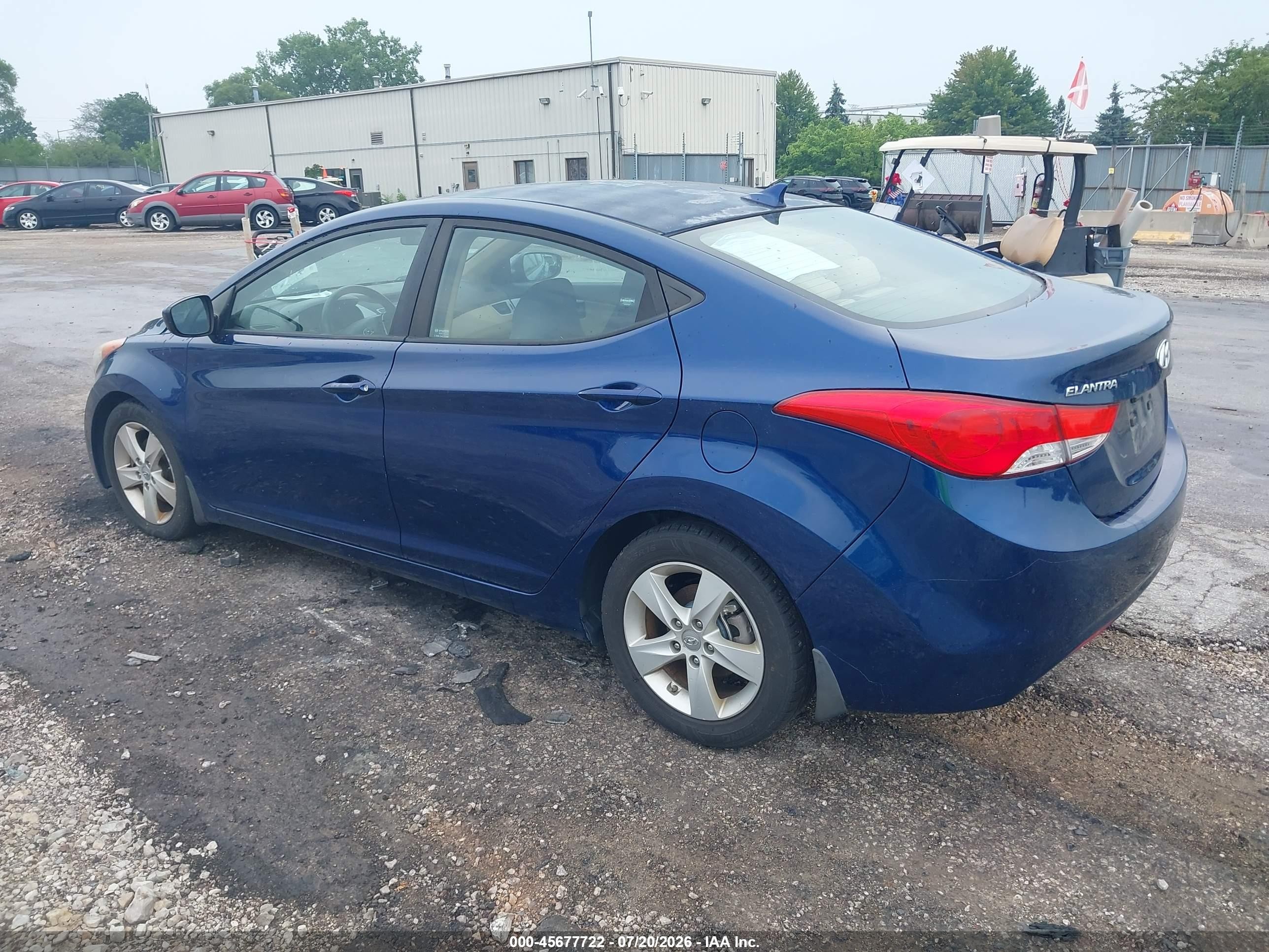 2013 Hyundai Elantra Gls Blue vin: KMHDH4AE0DU762797