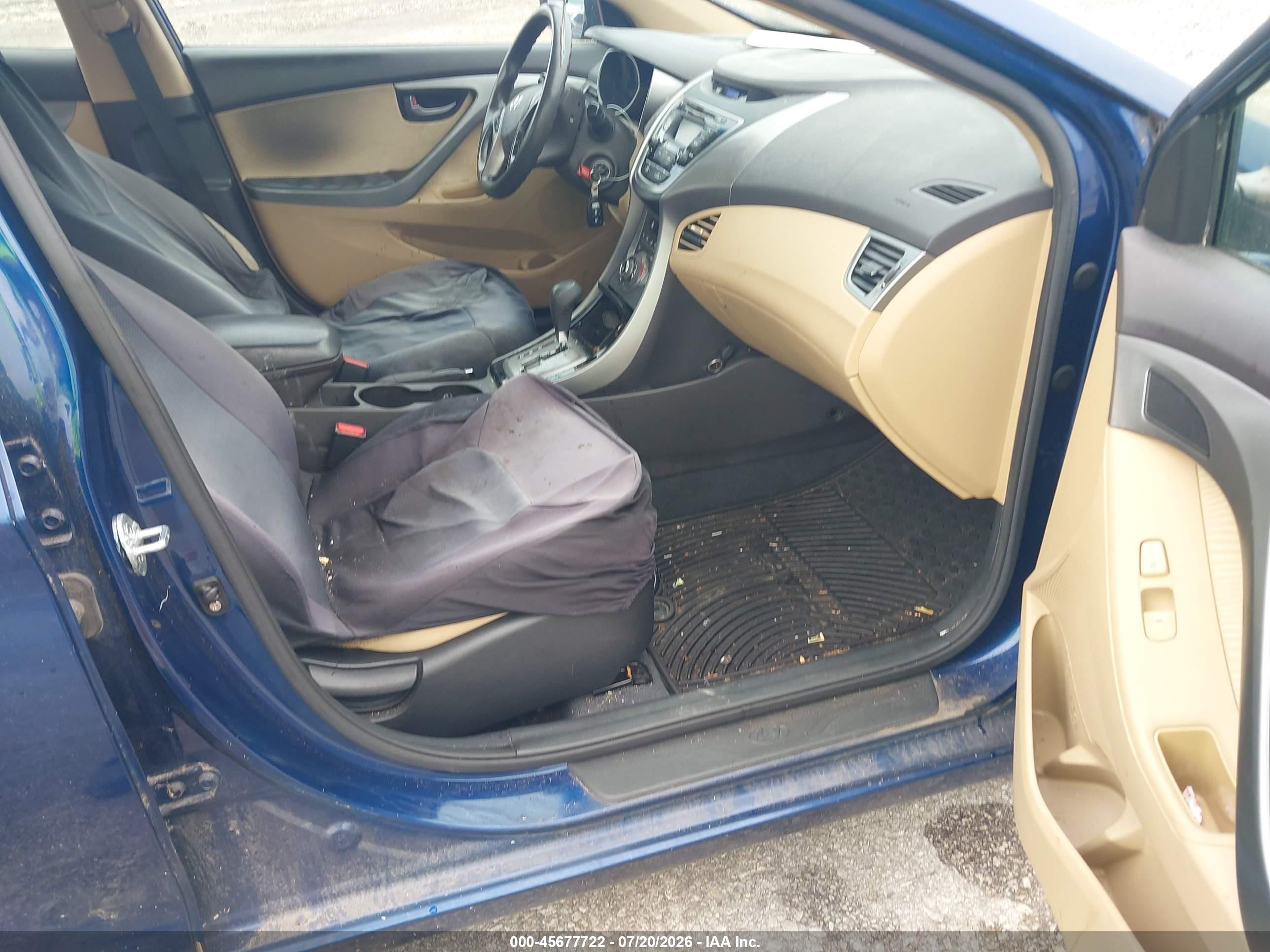 2013 Hyundai Elantra Gls Blue vin: KMHDH4AE0DU762797