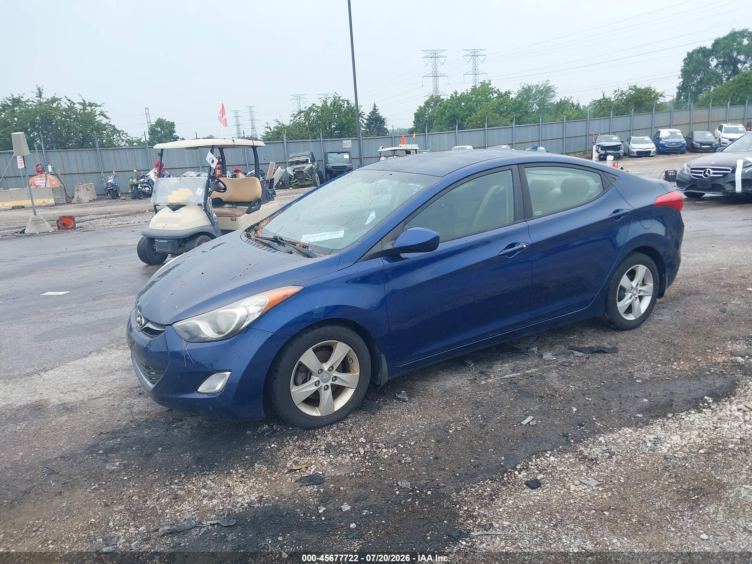 2013 Hyundai Elantra Gls Blue vin: KMHDH4AE0DU762797