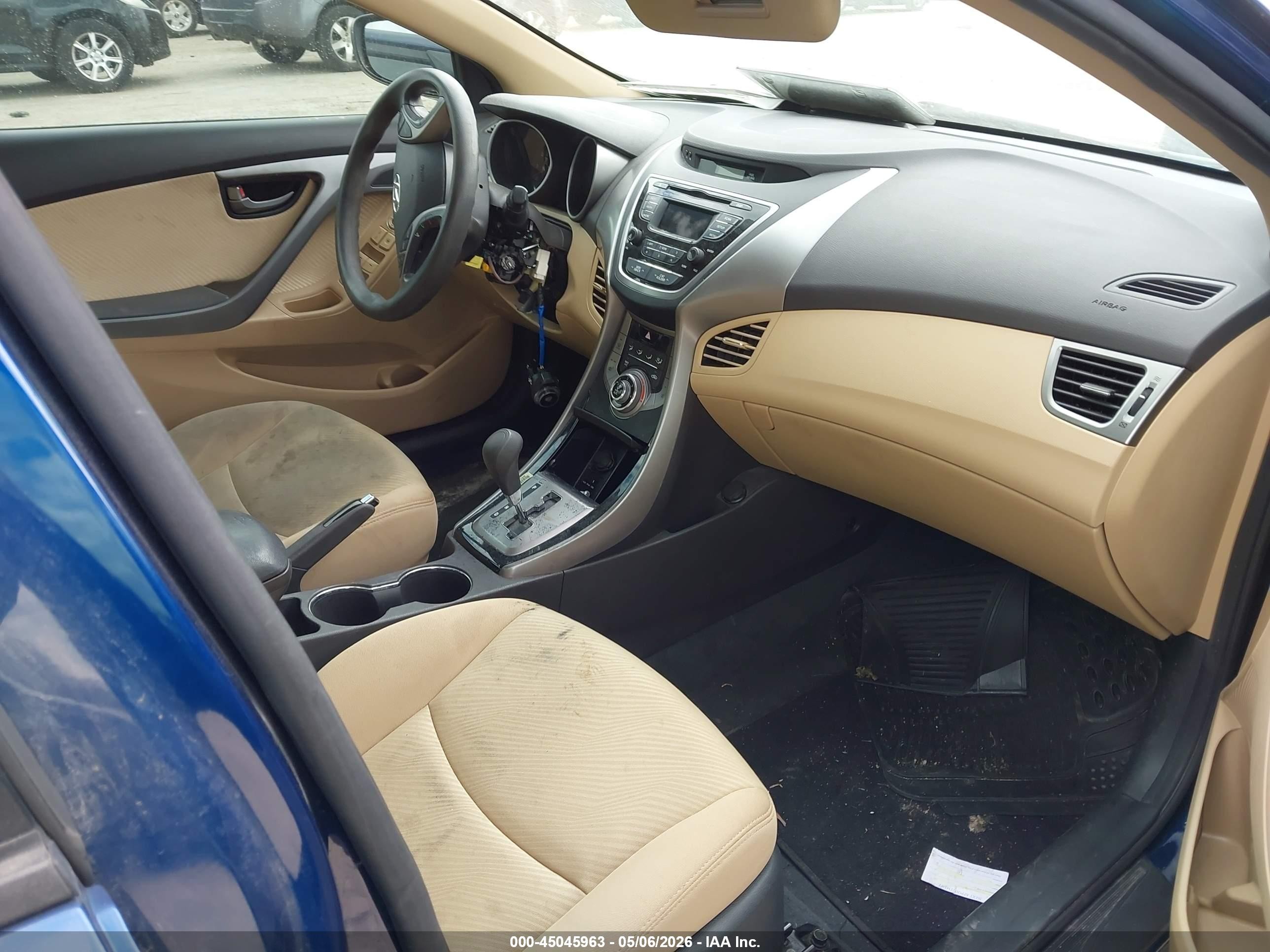 2013 Hyundai Elantra Gls Blue vin: KMHDH4AE0DU765683