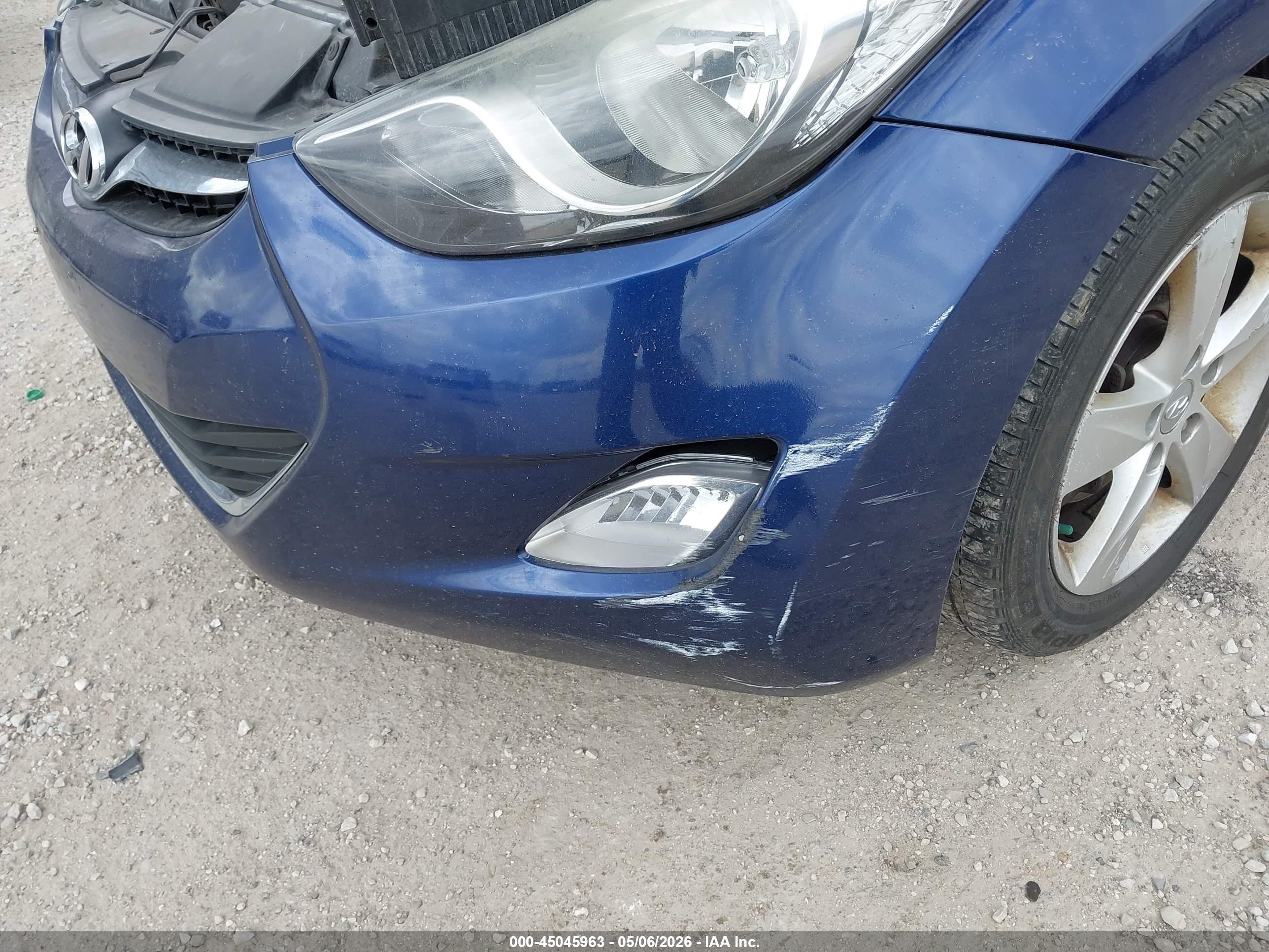 2013 Hyundai Elantra Gls Blue vin: KMHDH4AE0DU765683
