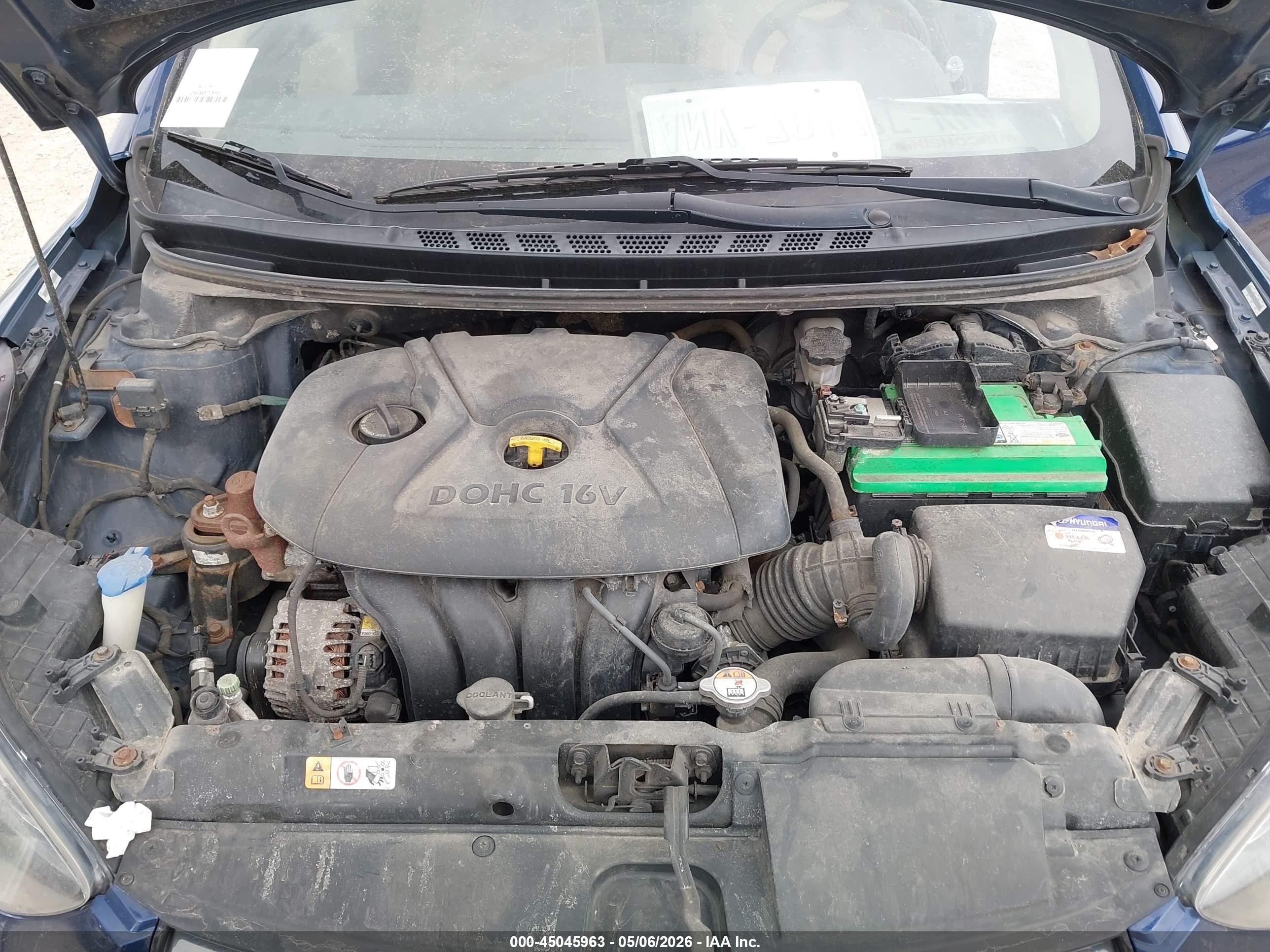 2013 Hyundai Elantra Gls Blue vin: KMHDH4AE0DU765683