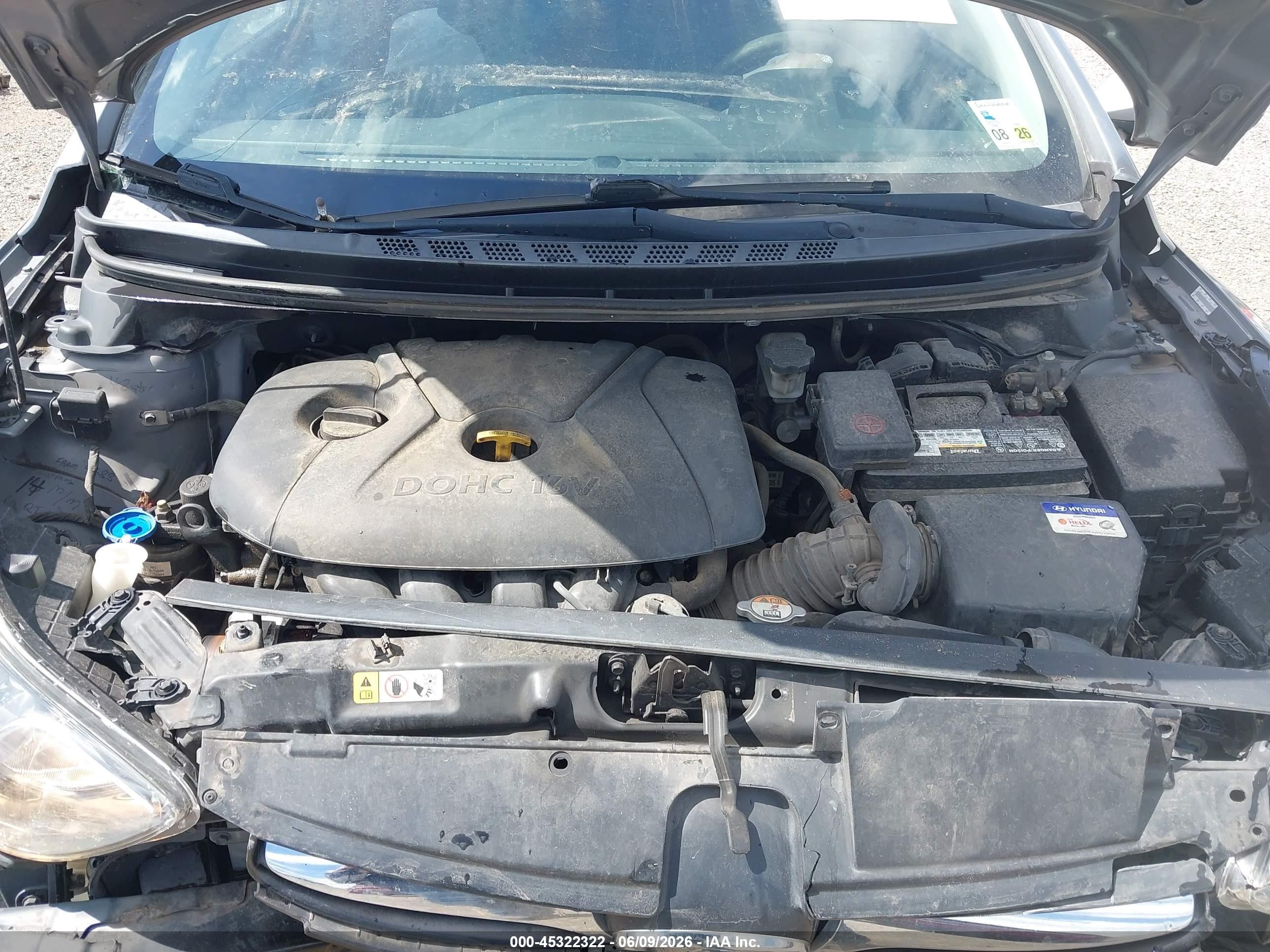 2013 Hyundai Elantra Gls Gray vin: KMHDH4AE0DU773752