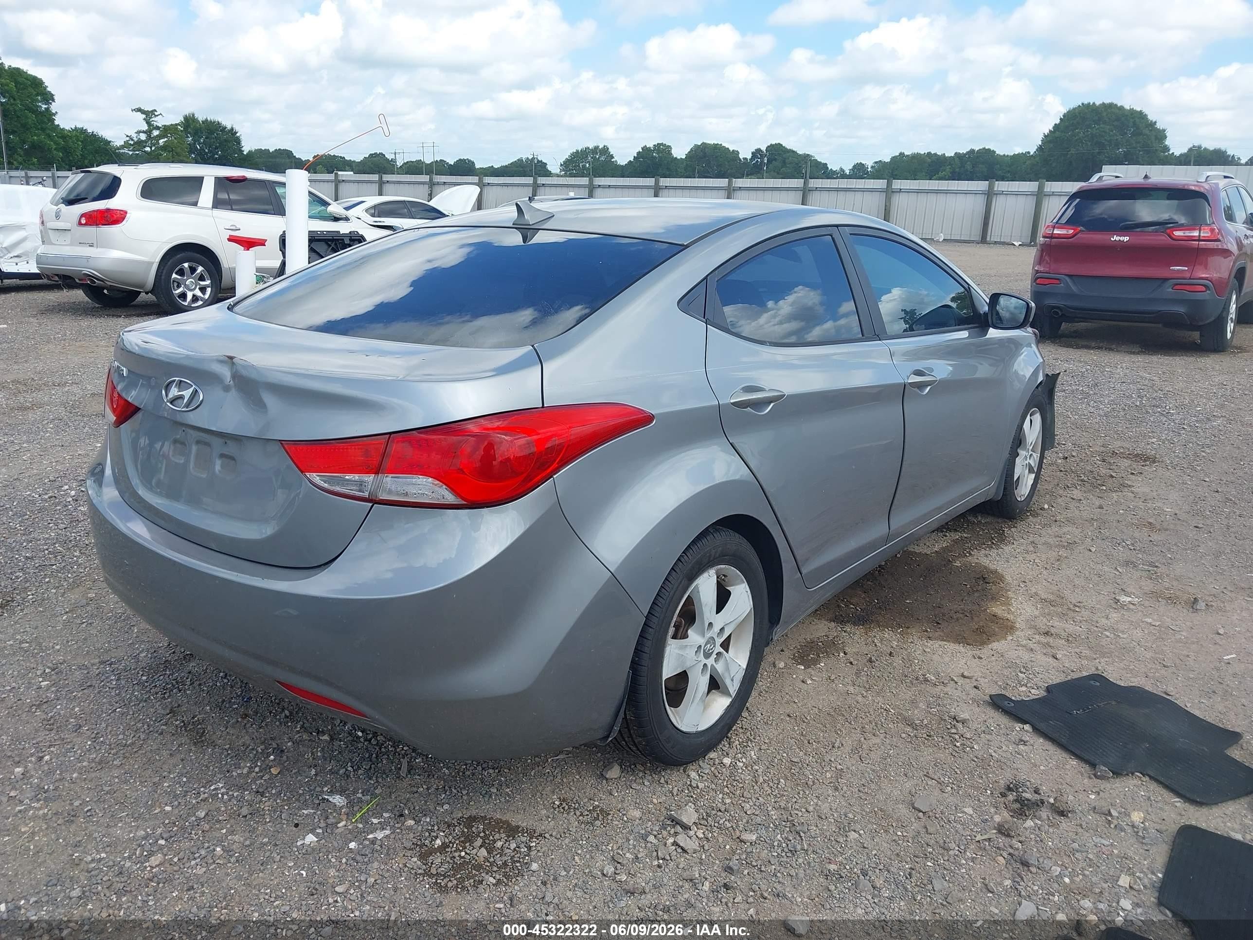 2013 Hyundai Elantra Gls Gray vin: KMHDH4AE0DU773752