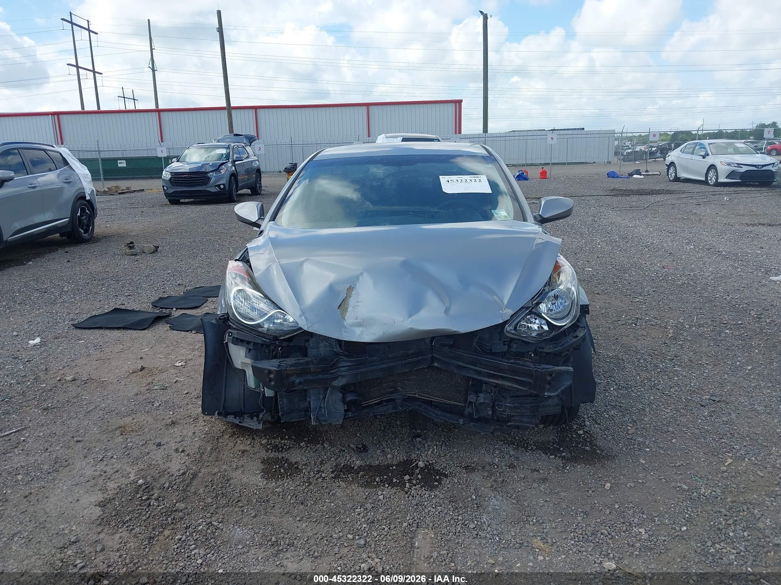 2013 Hyundai Elantra Gls Gray vin: KMHDH4AE0DU773752
