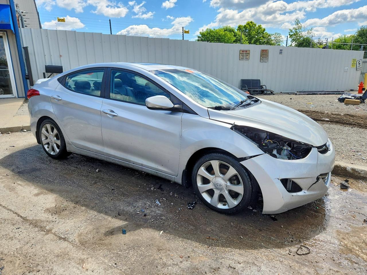 2013 Hyundai Elantra Limited Silver vin: KMHDH4AE0DU780782