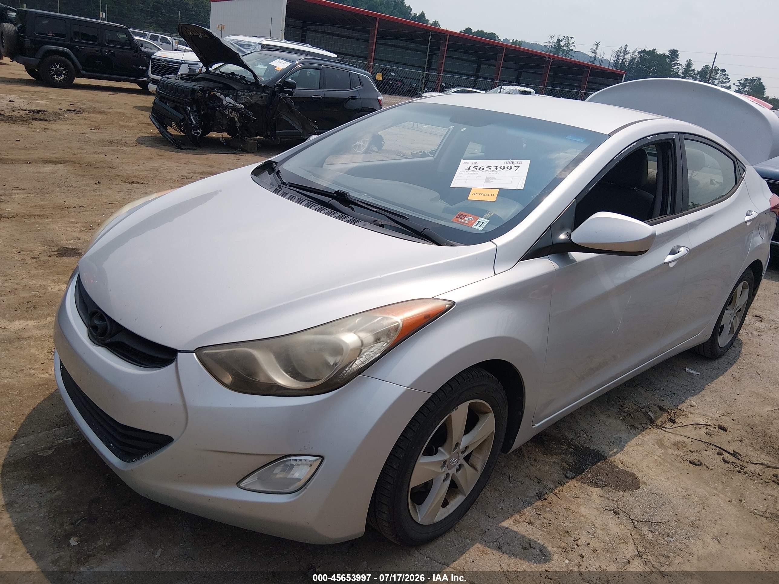 2013 Hyundai Elantra Gls Серебряный vin: KMHDH4AE0DU795864