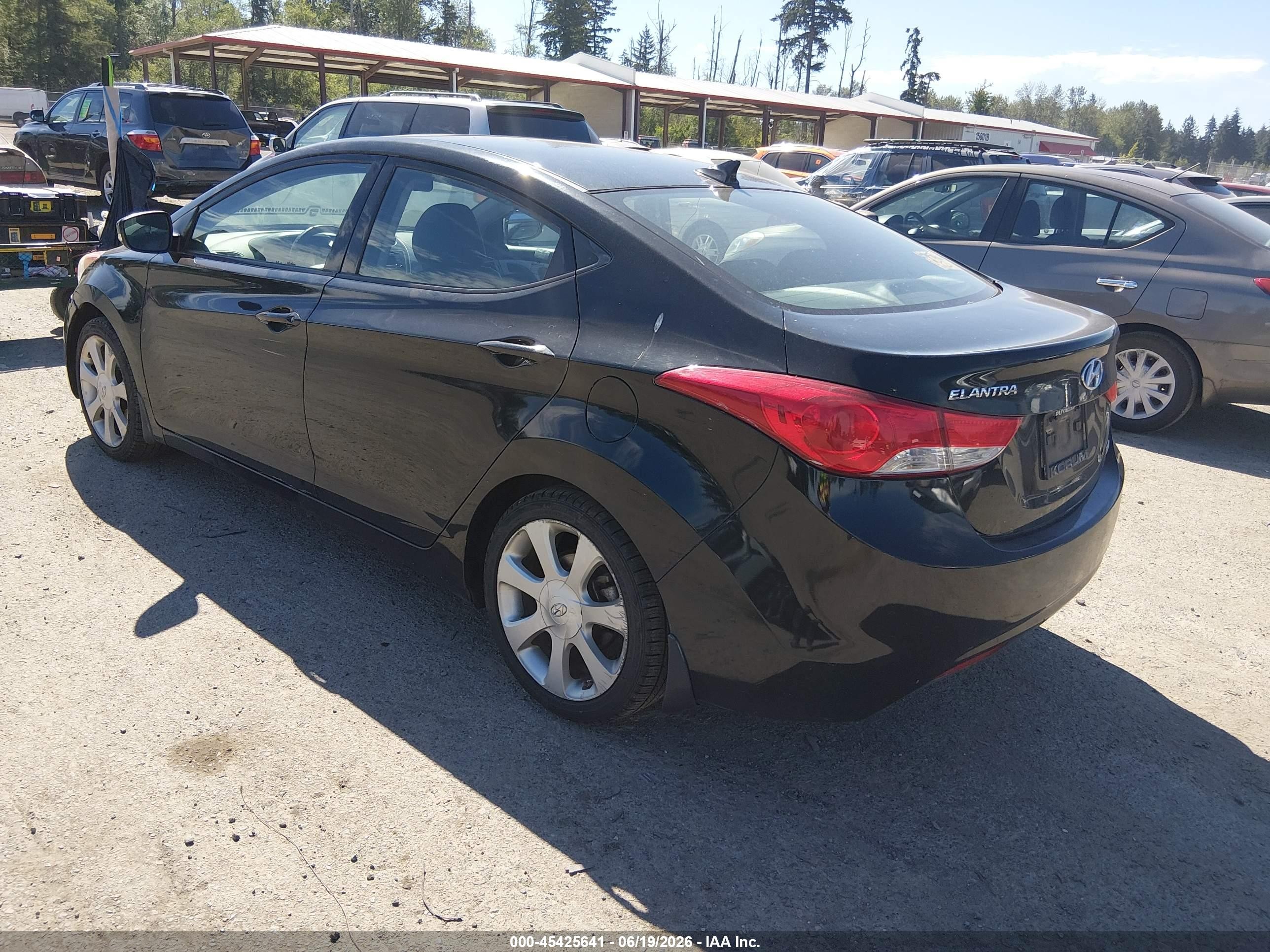 2013 Hyundai Elantra Limited Black vin: KMHDH4AE0DU805762